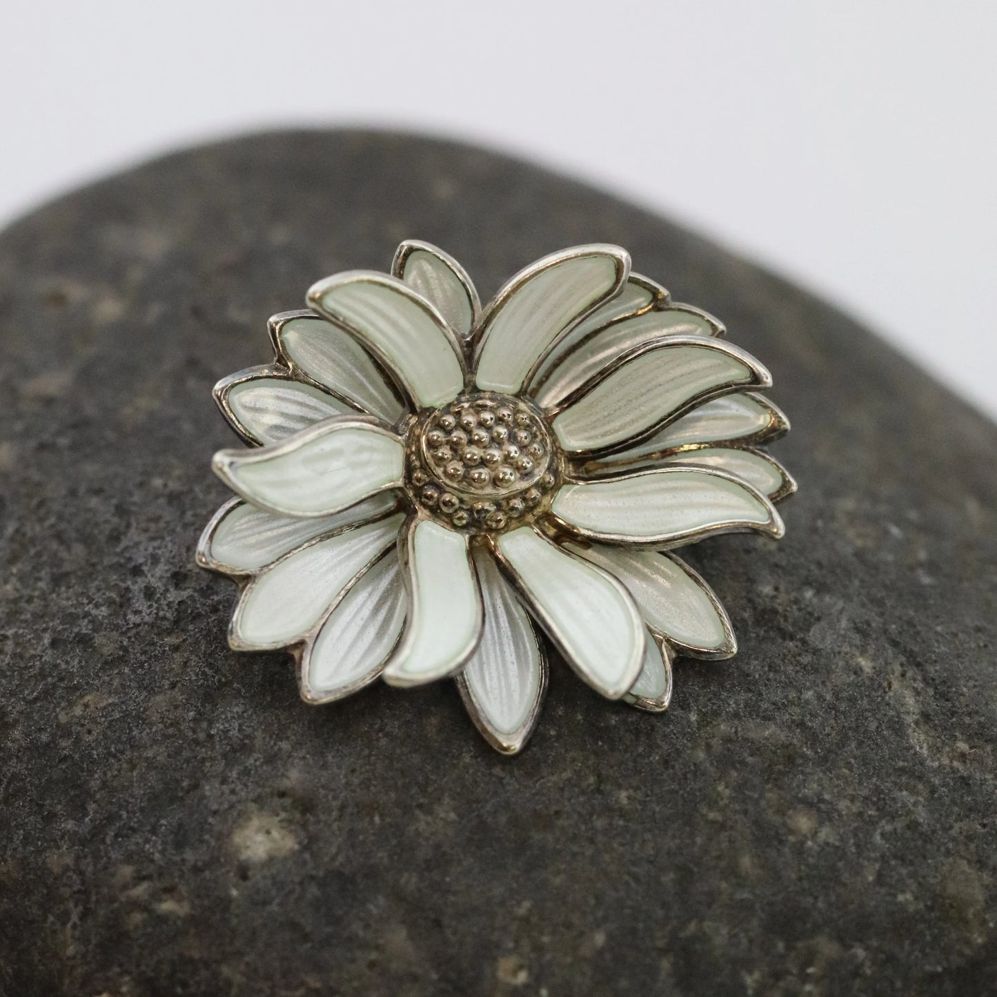 SOLD OUT: ESTATE DAVID ANDERSEN FLORAL ENAMEL PIN - Carmel Fine Silver Jewelry