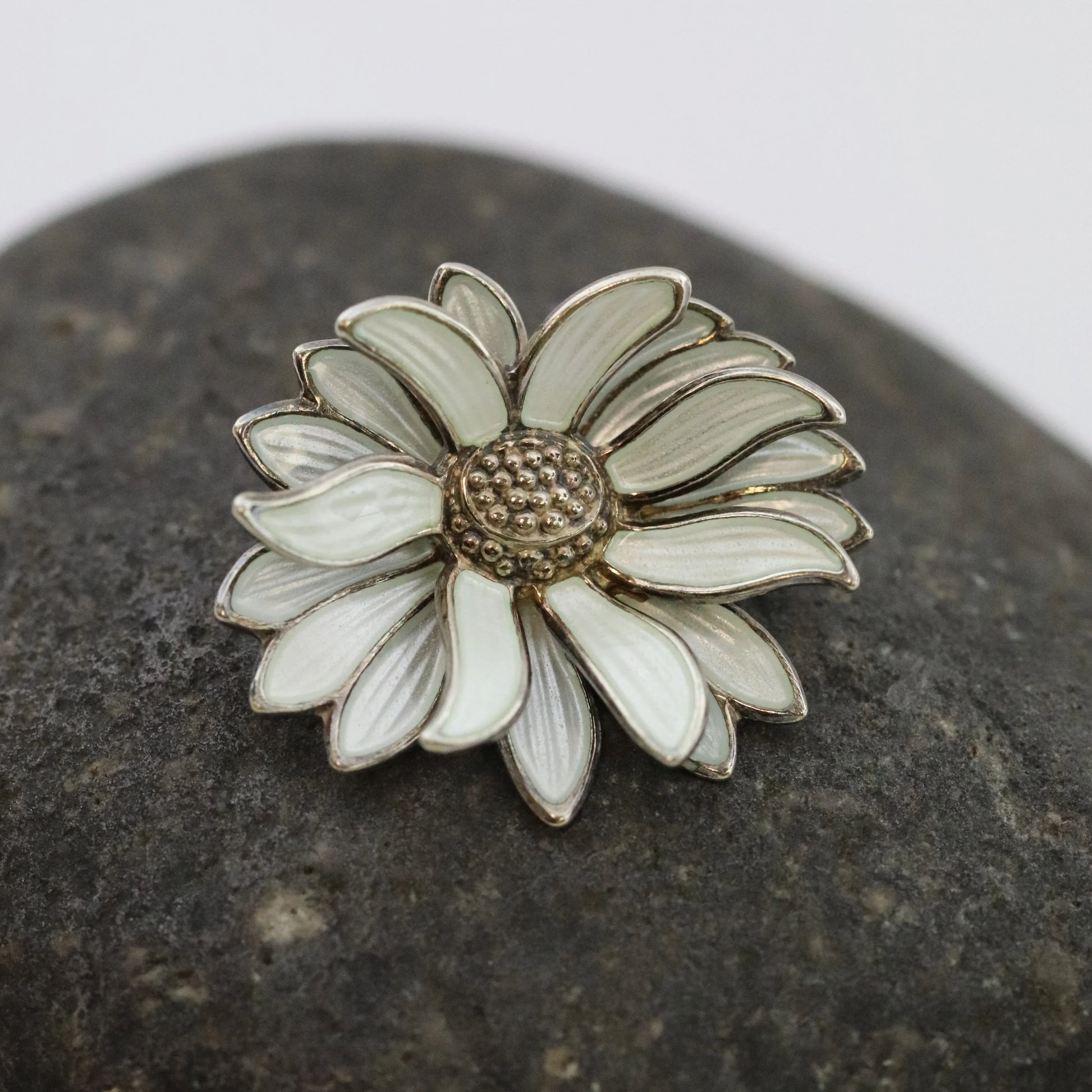 SOLD OUT: ESTATE DAVID ANDERSEN FLORAL ENAMEL PIN - Carmel Fine Silver Jewelry