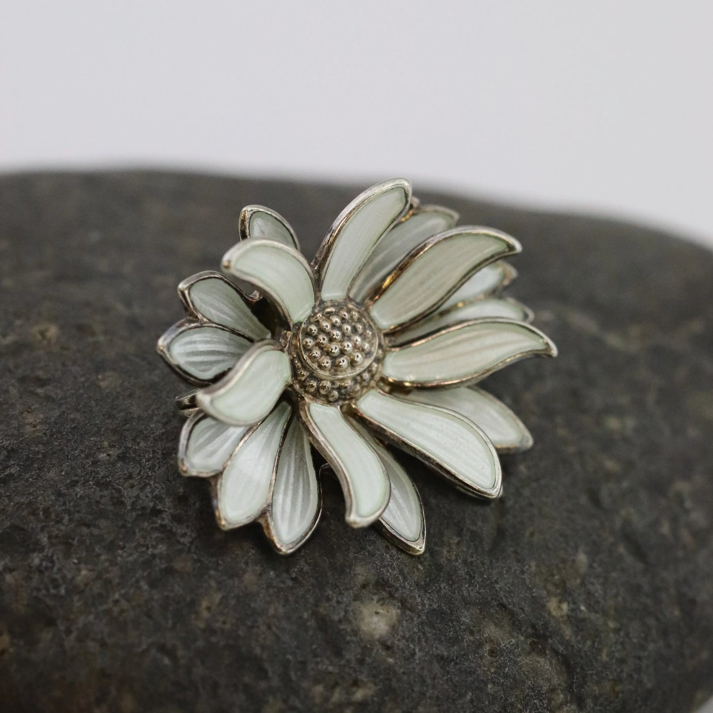 SOLD OUT: ESTATE DAVID ANDERSEN FLORAL ENAMEL PIN - Carmel Fine Silver Jewelry