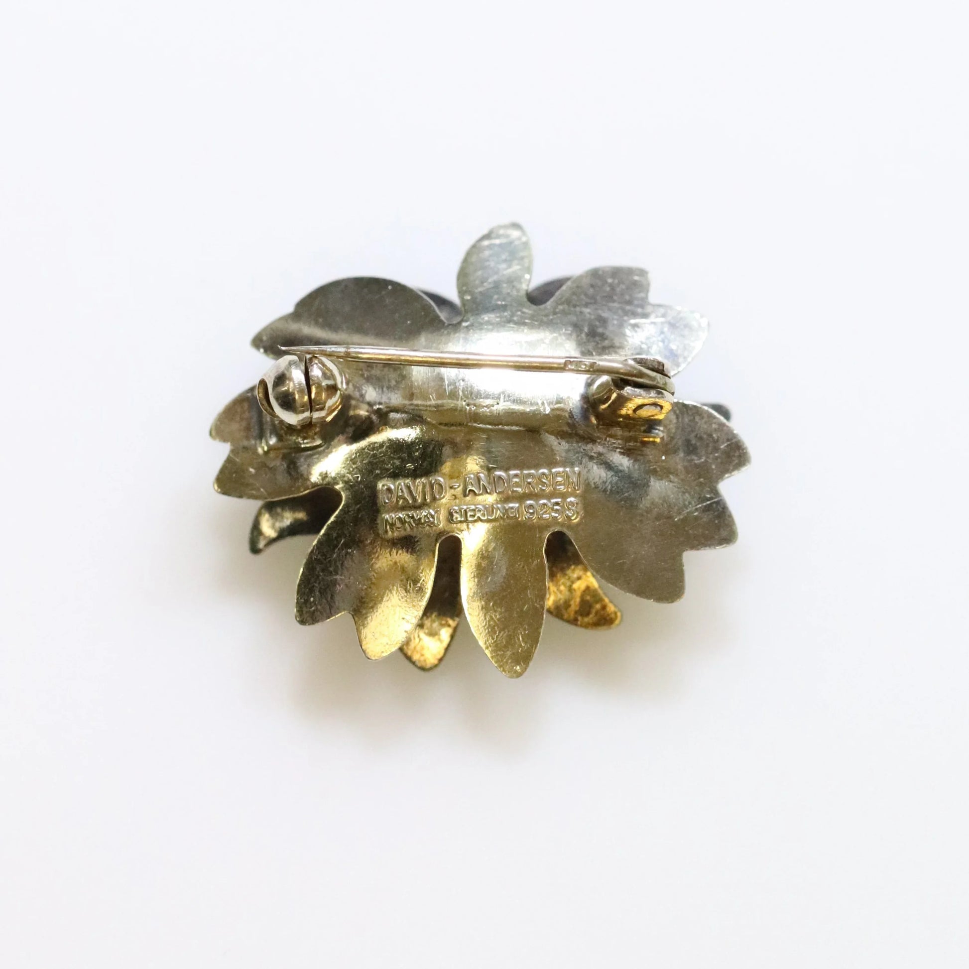 SOLD OUT: ESTATE DAVID ANDERSEN FLORAL ENAMEL PIN - Carmel Fine Silver Jewelry