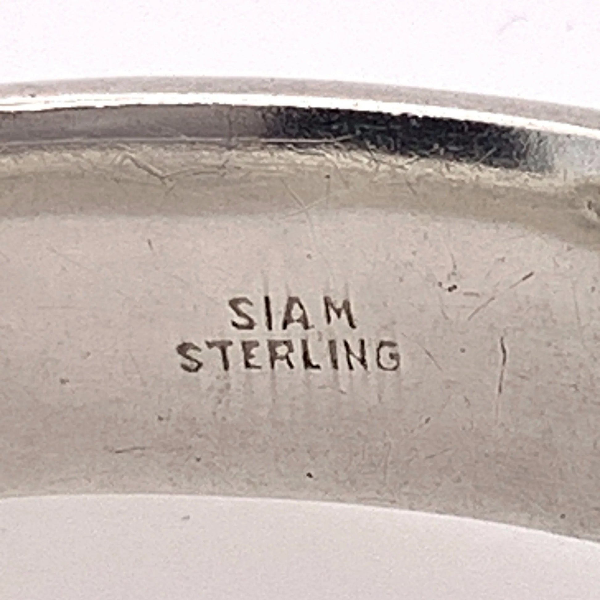 SOLD OUT: Etched Bracelet with Safety | Vintage Sterling Silver | Leaf Patterned - Carmel Fine Silver Jewelry