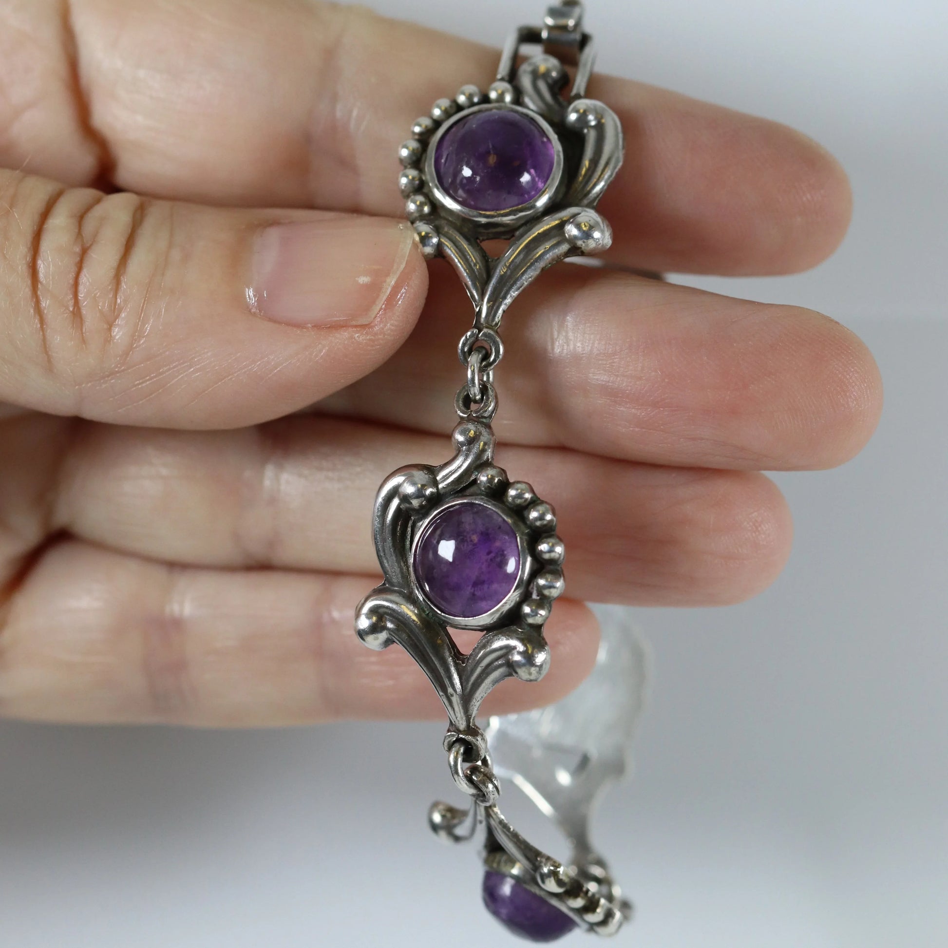 SOLD OUT: Floral Amethyst Los Castillo Bracelet - Carmel Fine Silver Jewelry