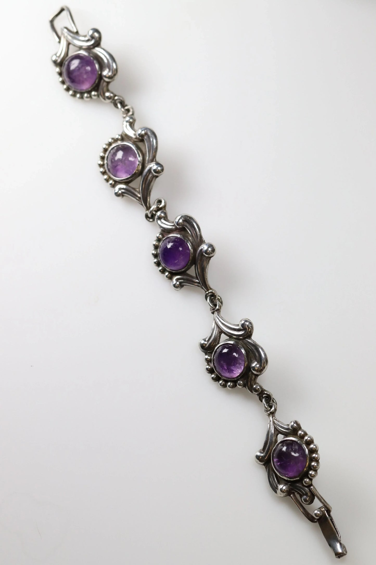 SOLD OUT: Floral Amethyst Los Castillo Bracelet - Carmel Fine Silver Jewelry