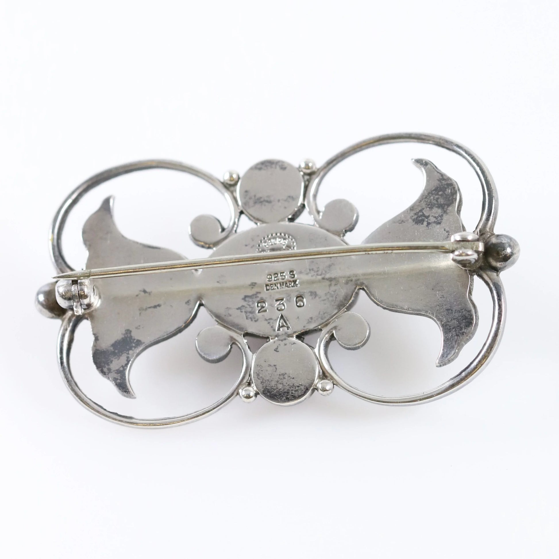 SOLD OUT: GEORG JENSEN AMETHYST BROOCH 236A - Carmel Fine Silver Jewelry