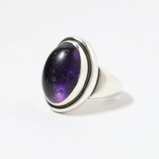 SOLD OUT: Georg Jensen Amethyst Ring 46A (US 7 1/4) - Carmel Fine Silver Jewelry