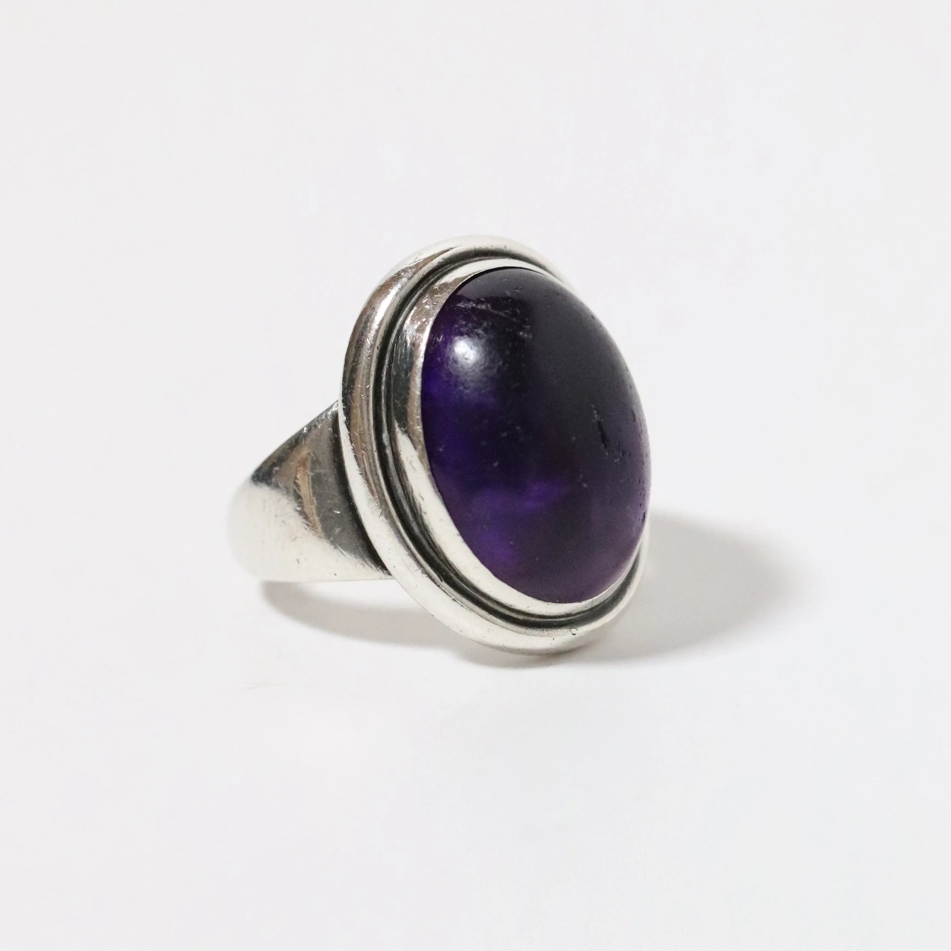 SOLD OUT: Georg Jensen Amethyst Ring 46A (US 7 1/4) - Carmel Fine Silver Jewelry