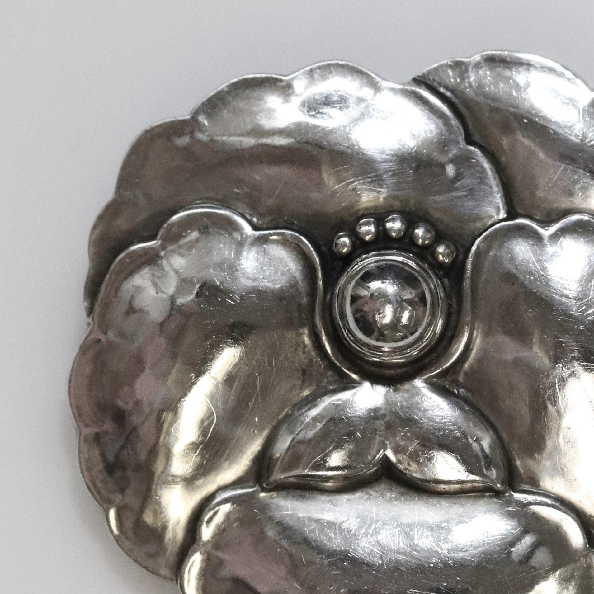 SOLD OUT: GEORG JENSEN DESIGNED PANSY FLOWER BROOCH 113 - Carmel FSJ