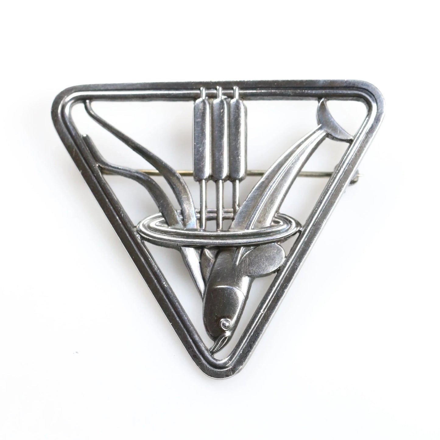 SOLD OUT: Georg Jensen Dolphin Brooch 257 | Vintage Sterling Silver | Arno Malinowski Denmark - Carmel Fine Silver Jewelry