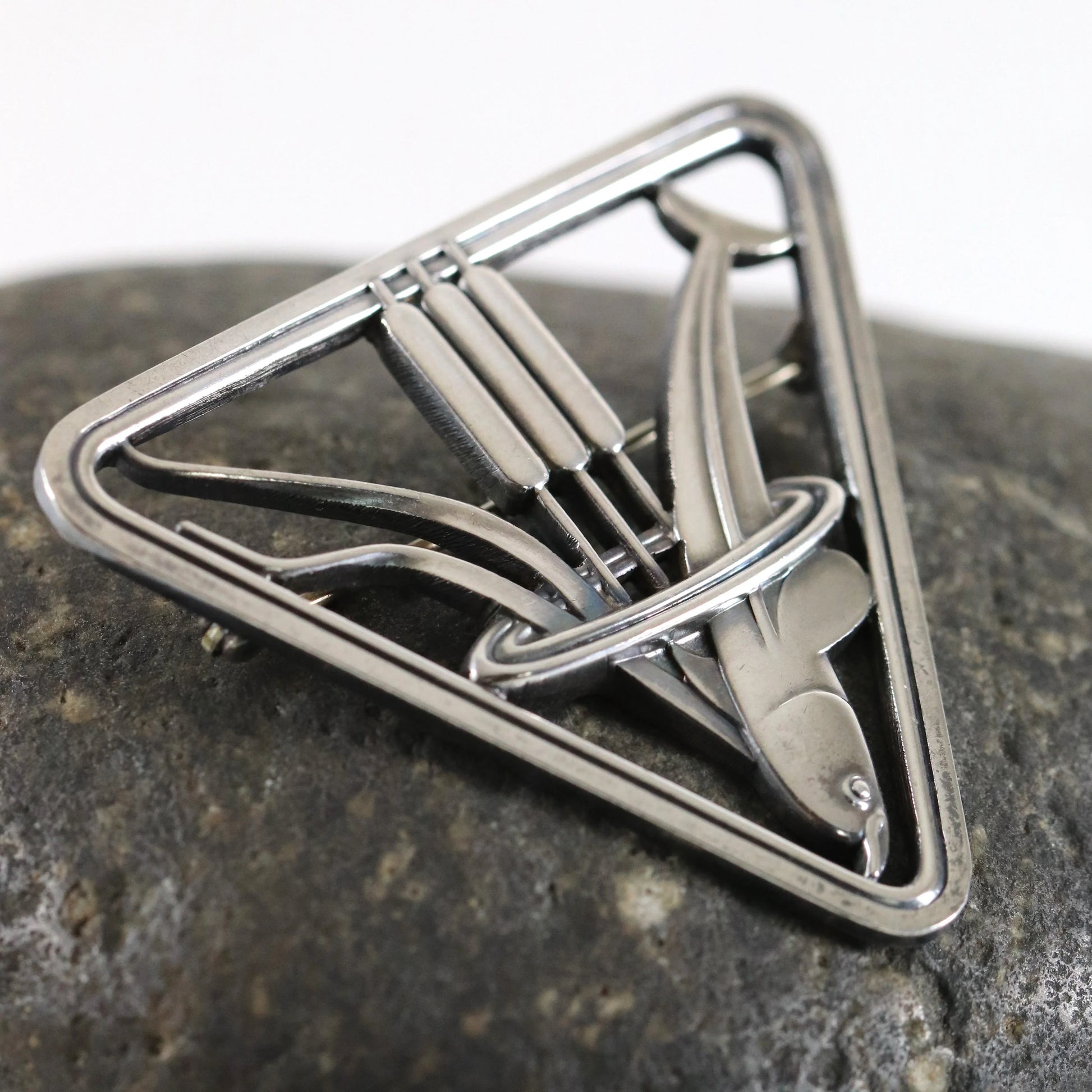 SOLD OUT: Georg Jensen Dolphin Brooch 257 | Vintage Sterling Silver | Arno Malinowski Denmark - Carmel Fine Silver Jewelry