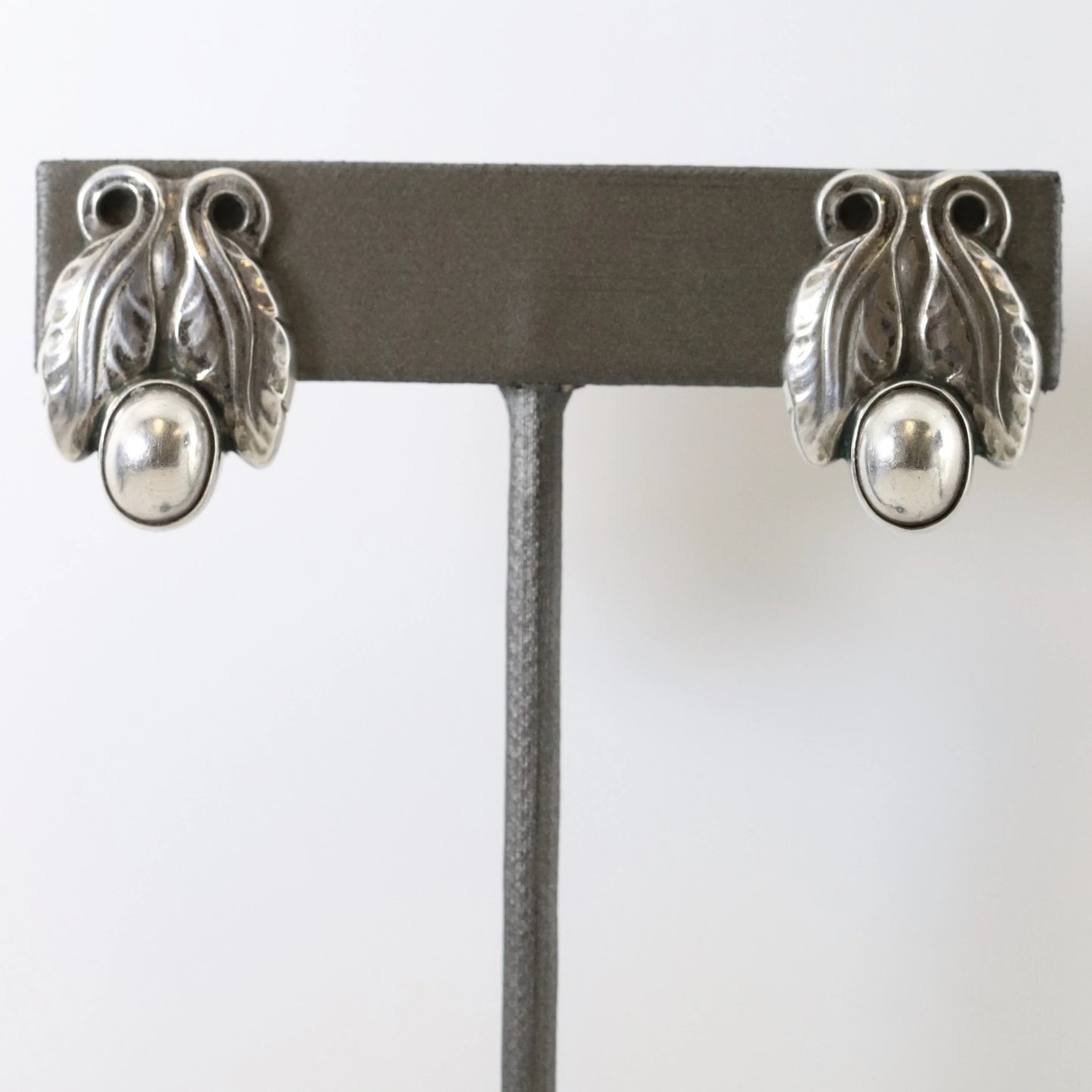 SOLD OUT: GEORG JENSEN FLORAL EARRINGS 108 - Carmel Fine Silver Jewelry