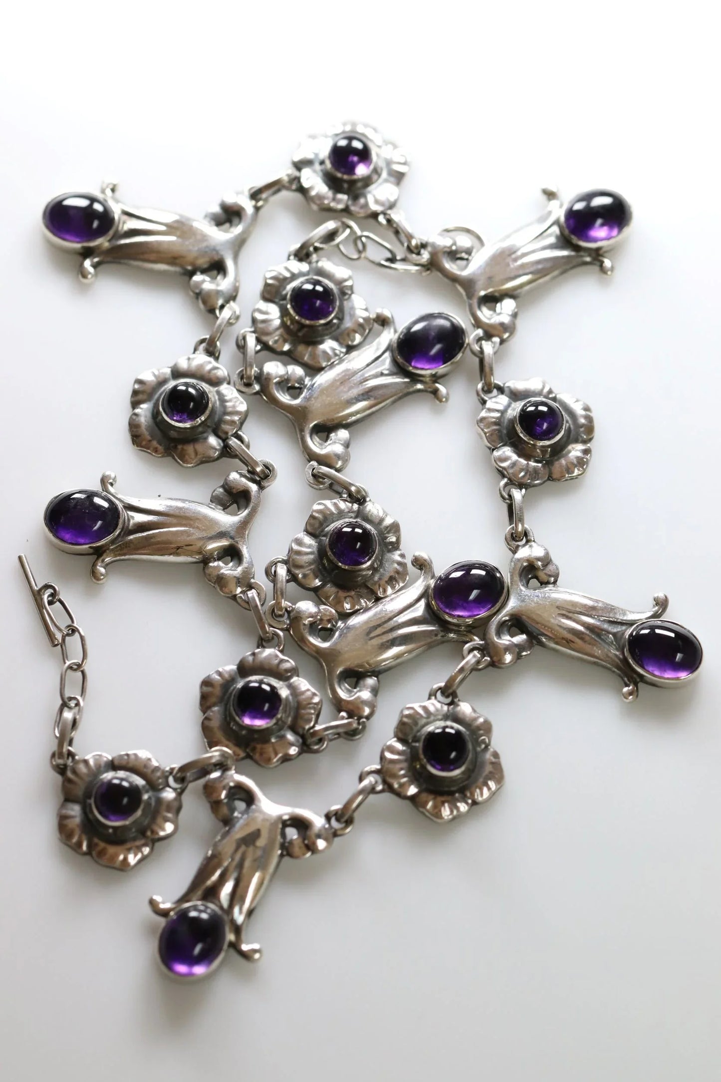 SOLD OUT: Georg Jensen Jewelry | Amethyst Art Nouveau Silver Vintage Necklace 7 - Carmel Fine Silver Jewelry