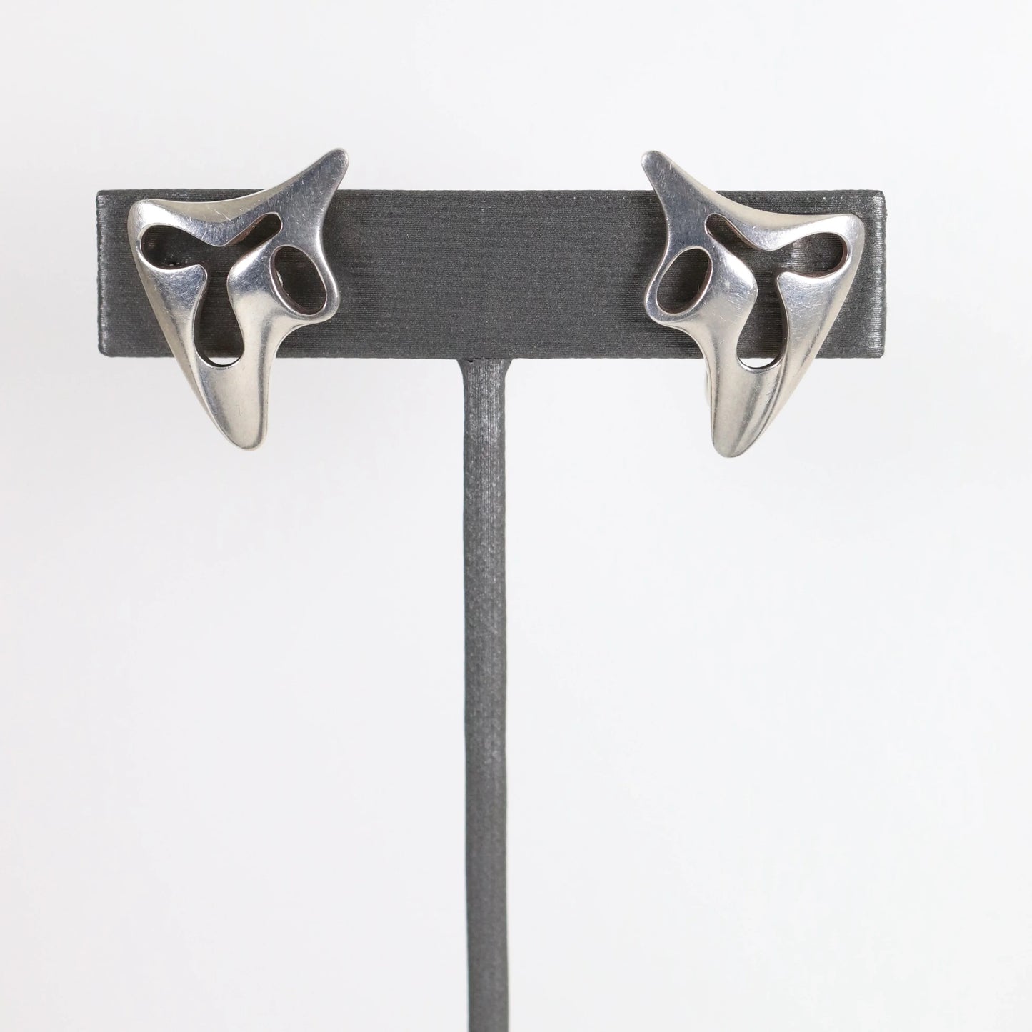 SOLD OUT: Georg Jensen Jewelry | Amoeba Modernist Sterling Silver Vintage Earrings 119 - Carmel Fine Silver Jewelry