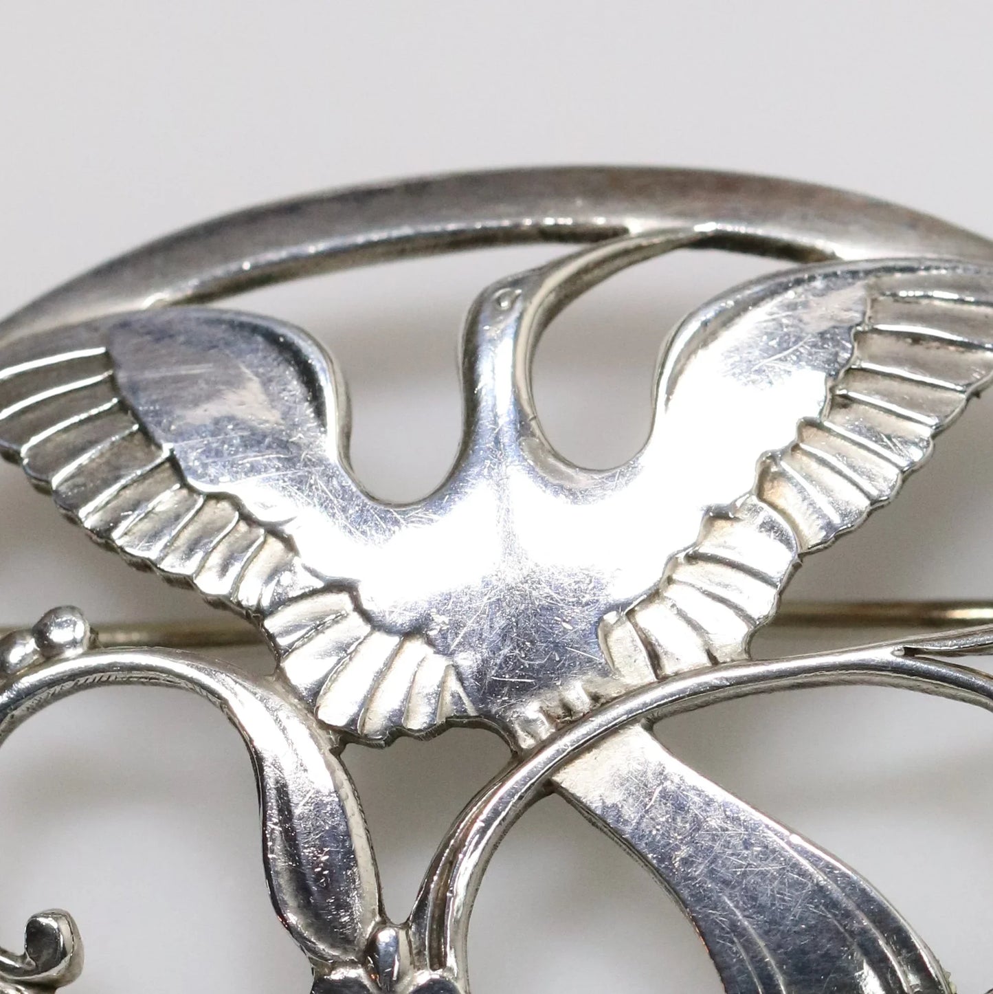 SOLD OUT: Georg Jensen Jewelry | Bird of Paradise Art Nouveau Silver Vintage Brooch 238 - Carmel Fine Silver Jewelry