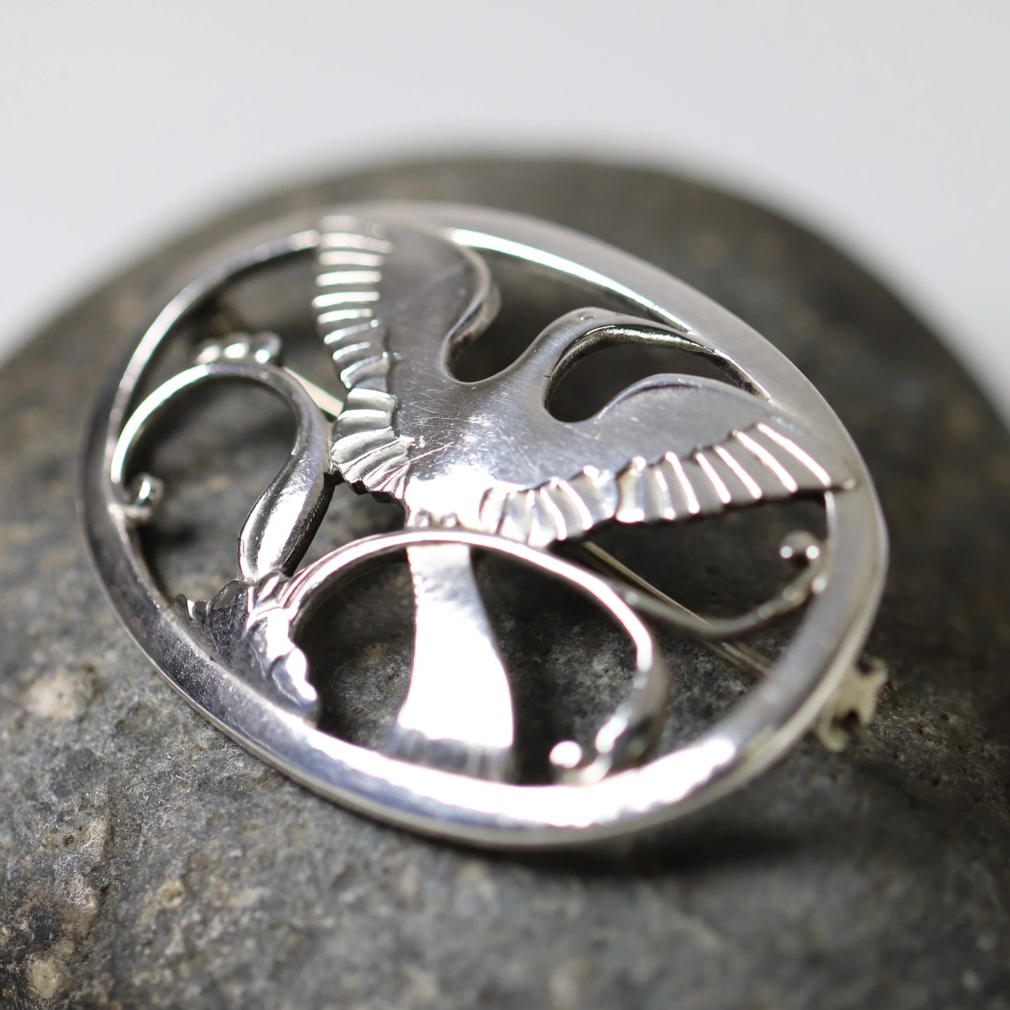 SOLD OUT: Georg Jensen Jewelry | Bird of Paradise Art Nouveau Silver Vintage Brooch 238 - Carmel Fine Silver Jewelry
