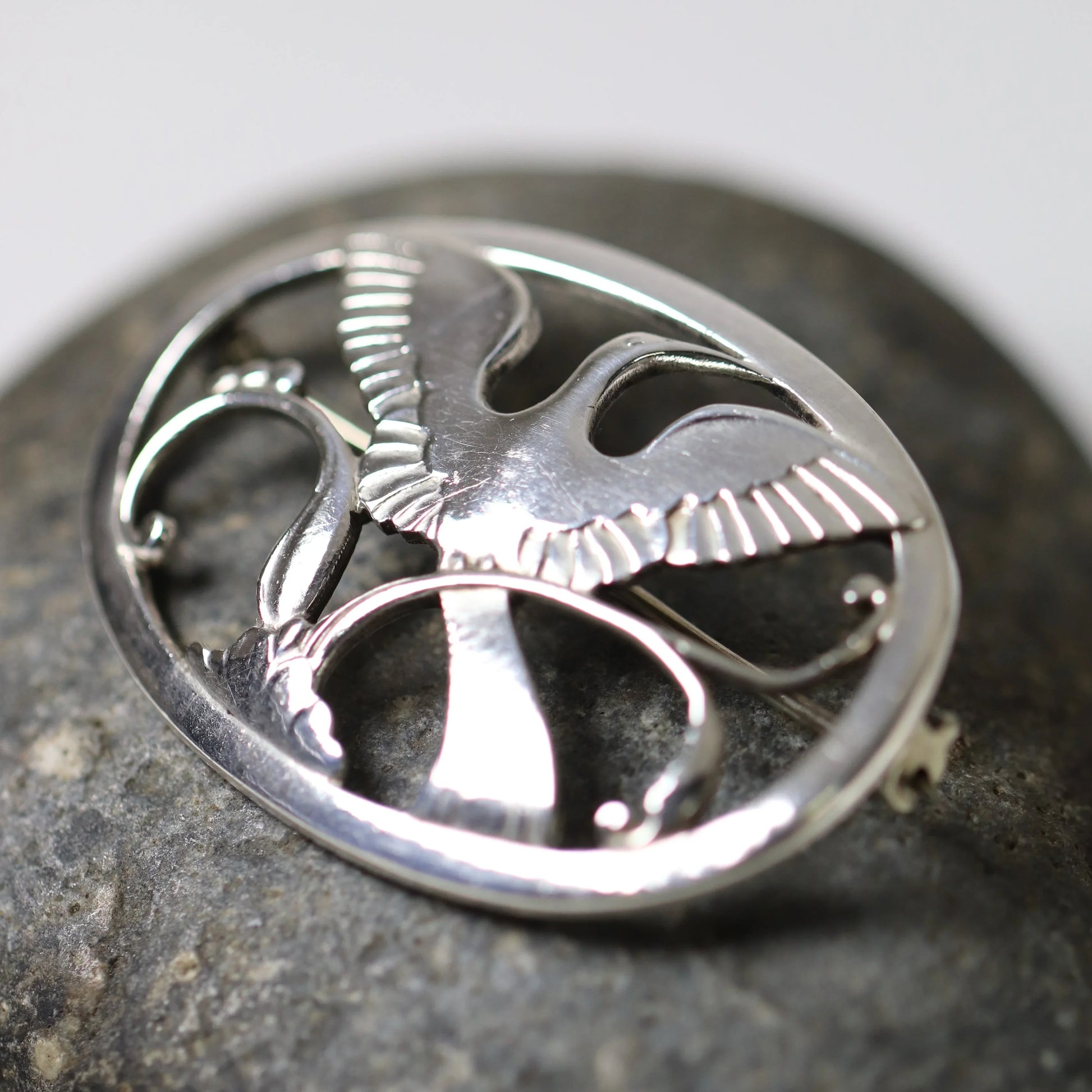SOLD OUT: Georg Jensen Jewelry | Bird of Paradise Art Nouveau Silver Vintage Brooch 238 - Carmel Fine Silver Jewelry