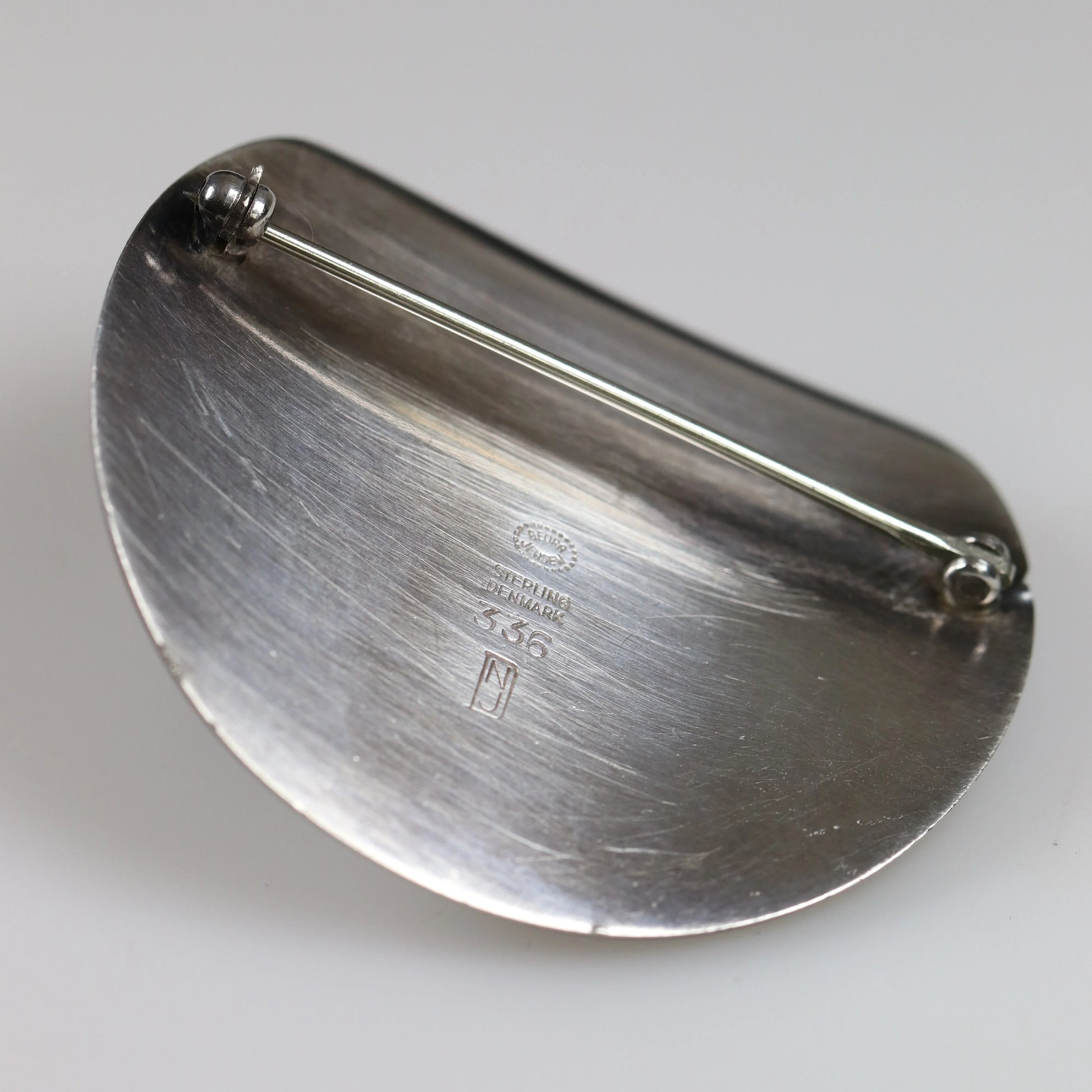 SOLD OUT: Georg Jensen Jewelry | Black Pearl Modernist Silver Vintage Brooch 336 - Carmel Fine Silver Jewelry