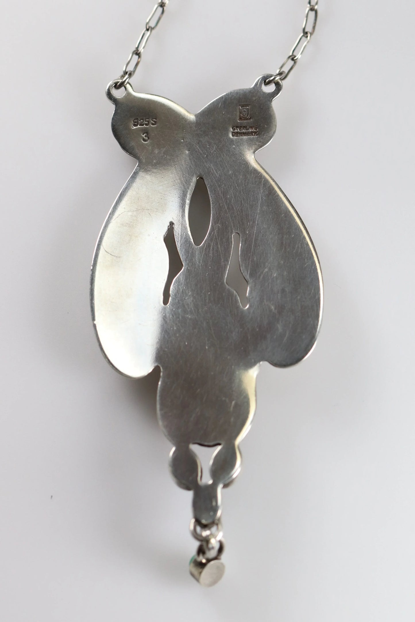 SOLD OUT: Georg Jensen Jewelry | Chrysorpase Amber Art Nouveau Silver Vintage Necklace 3 - Carmel Fine Silver Jewelry
