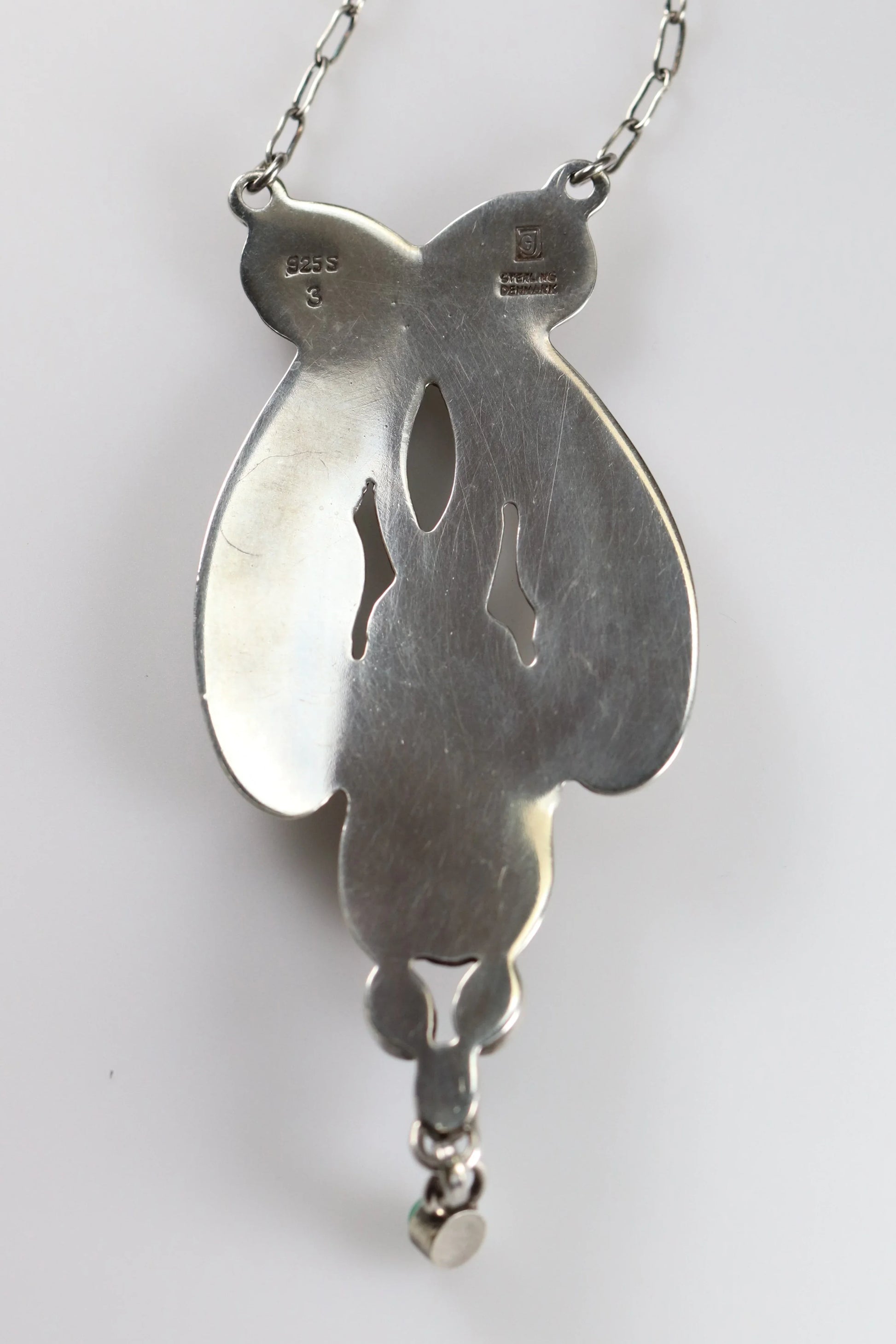 SOLD OUT: Georg Jensen Jewelry | Chrysorpase Amber Art Nouveau Silver Vintage Necklace 3 - Carmel Fine Silver Jewelry