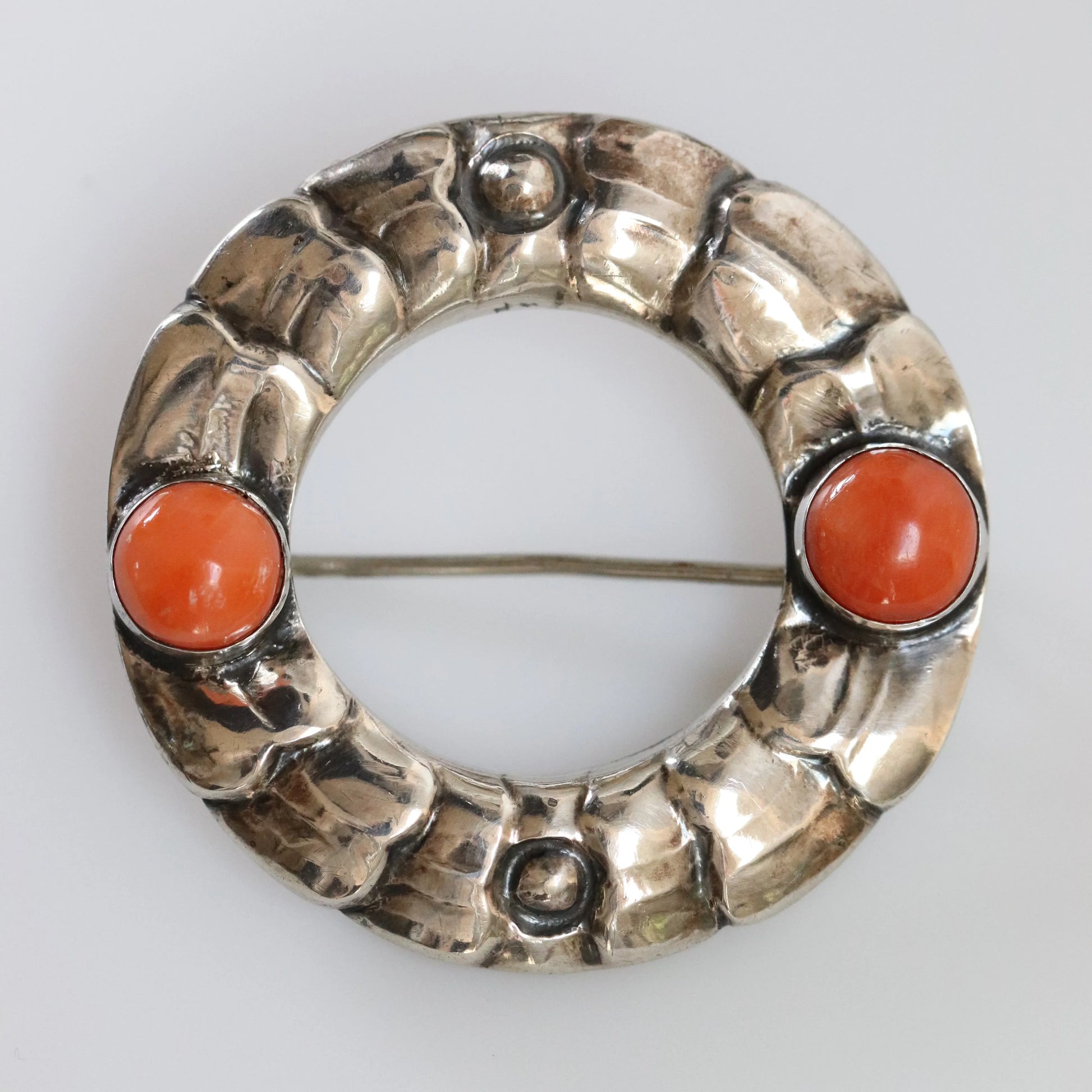 SOLD OUT: Georg Jensen Jewelry | Coral Art Nouveau Silver Vintage Brooch 49 - Carmel Fine Silver Jewelry