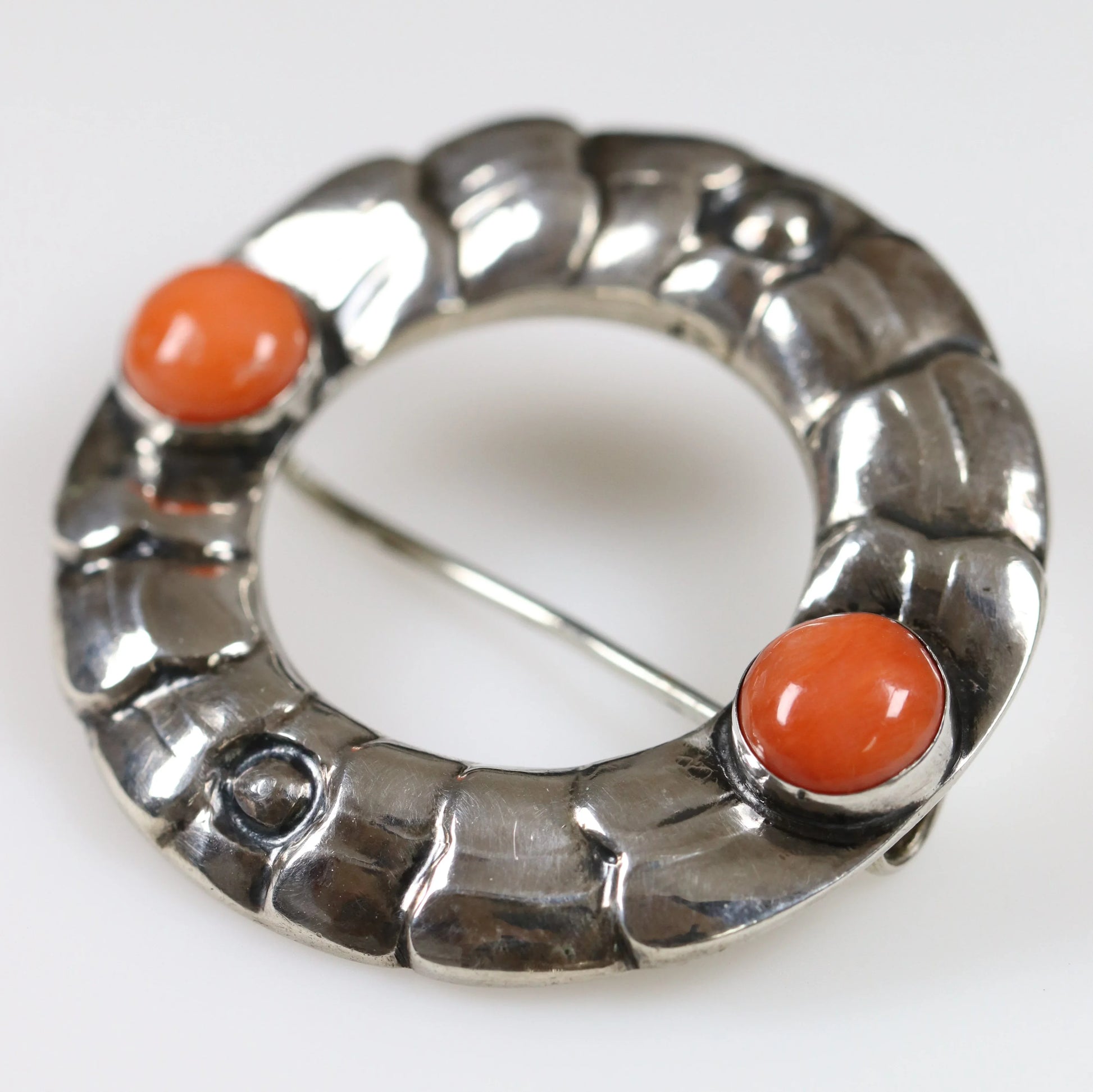 SOLD OUT: Georg Jensen Jewelry | Coral Art Nouveau Silver Vintage Brooch 49 - Carmel Fine Silver Jewelry