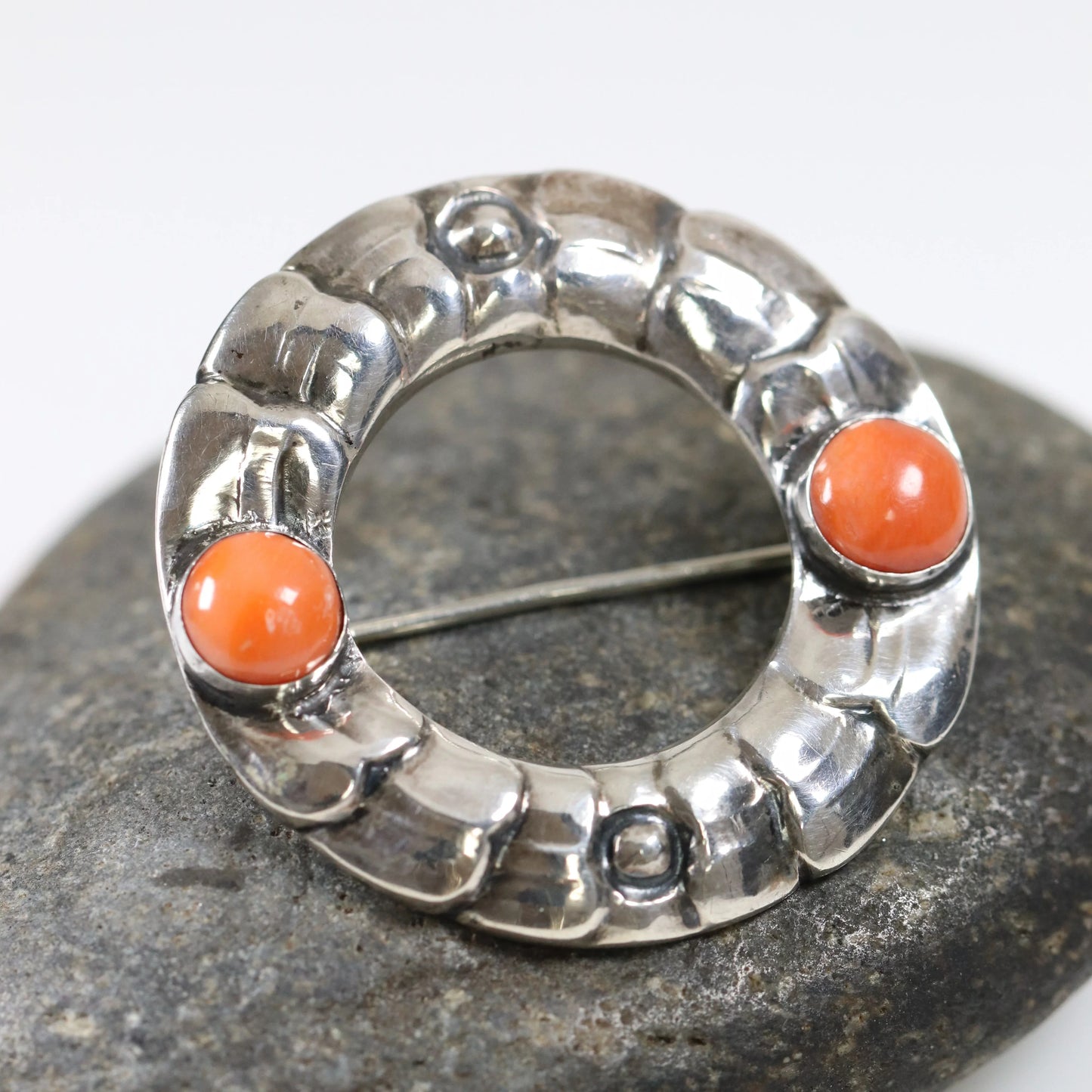 SOLD OUT: Georg Jensen Jewelry | Coral Art Nouveau Silver Vintage Brooch 49 - Carmel Fine Silver Jewelry