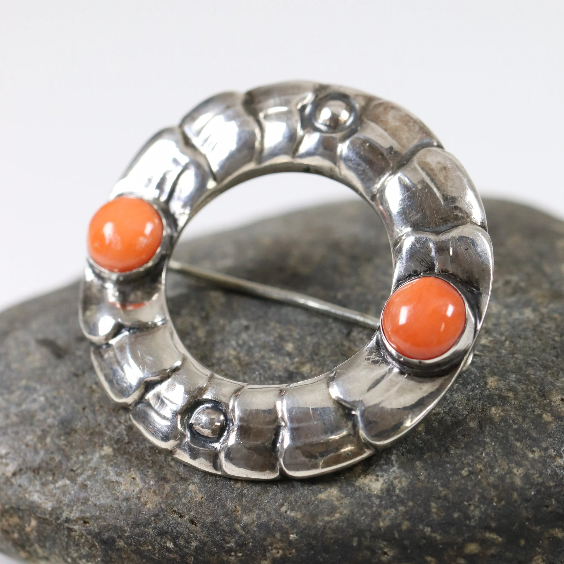 SOLD OUT: Georg Jensen Jewelry | Coral Art Nouveau Silver Vintage Brooch 49 - Carmel Fine Silver Jewelry