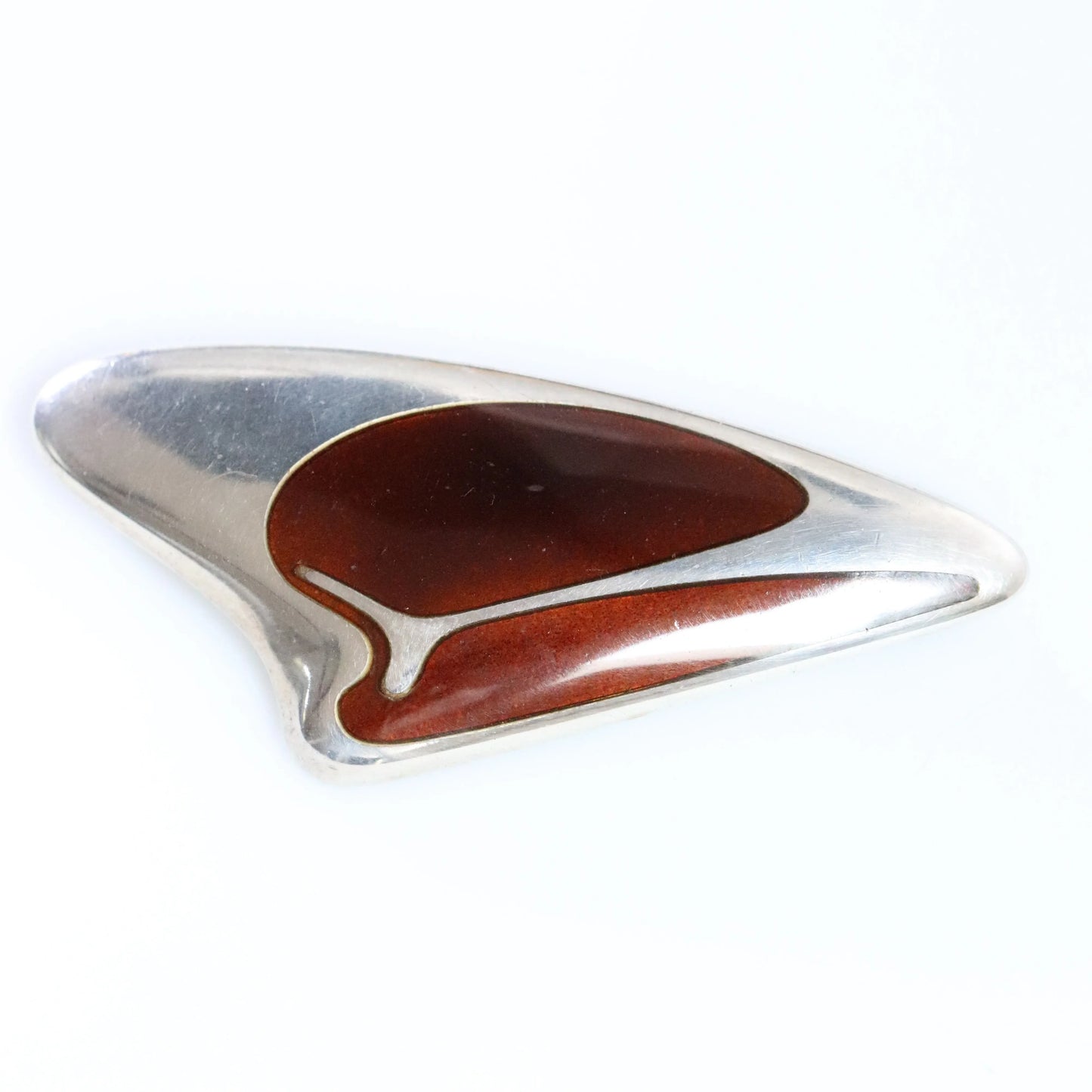 SOLD OUT: Georg Jensen Jewelry | Enamel Modernist Silver Vintage Brooch 314 - Carmel Fine Silver Jewelry