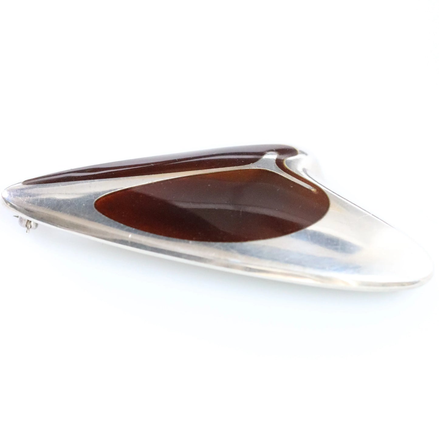 SOLD OUT: Georg Jensen Jewelry | Enamel Modernist Silver Vintage Brooch 314 - Carmel Fine Silver Jewelry