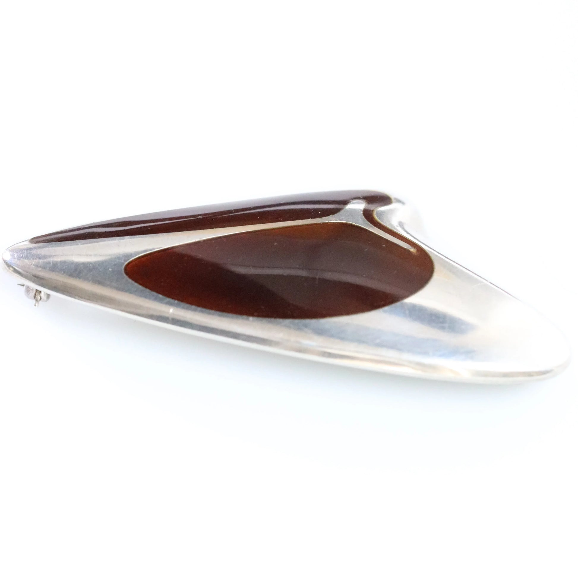 SOLD OUT: Georg Jensen Jewelry | Enamel Modernist Silver Vintage Brooch 314 - Carmel Fine Silver Jewelry