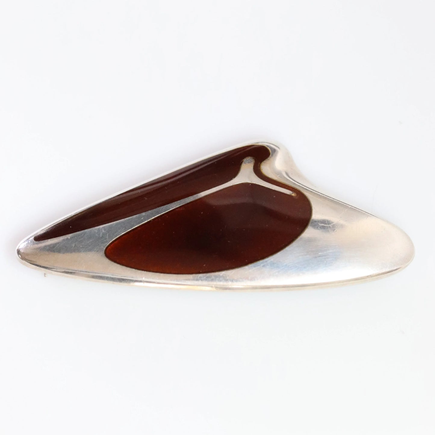SOLD OUT: Georg Jensen Jewelry | Enamel Modernist Silver Vintage Brooch 314 - Carmel Fine Silver Jewelry