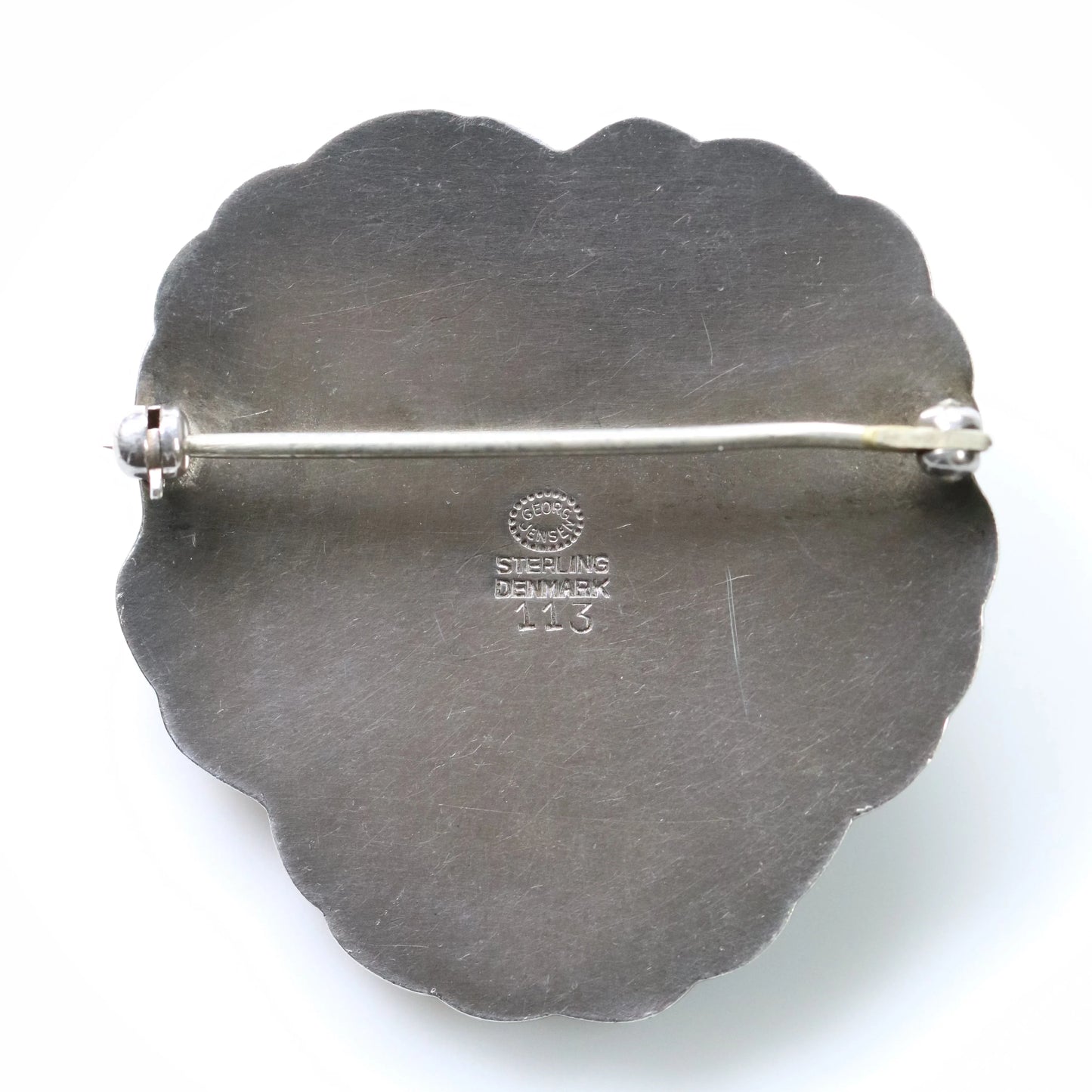 SOLD OUT: Georg Jensen Jewelry | Lapis Lazuli Pansy Art Nouveau Silver Vintage Brooch 113 - Carmel Fine Silver Jewelry