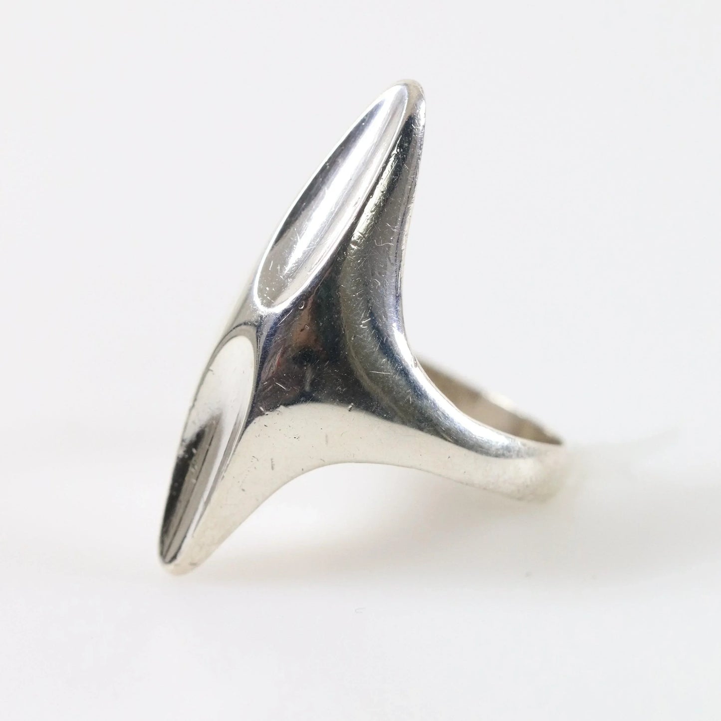 SOLD OUT: Georg Jensen Jewelry | Modernist Sterling Silver Vintage Ring 128 (US Size 7 1/4) - Carmel Fine Silver Jewelry