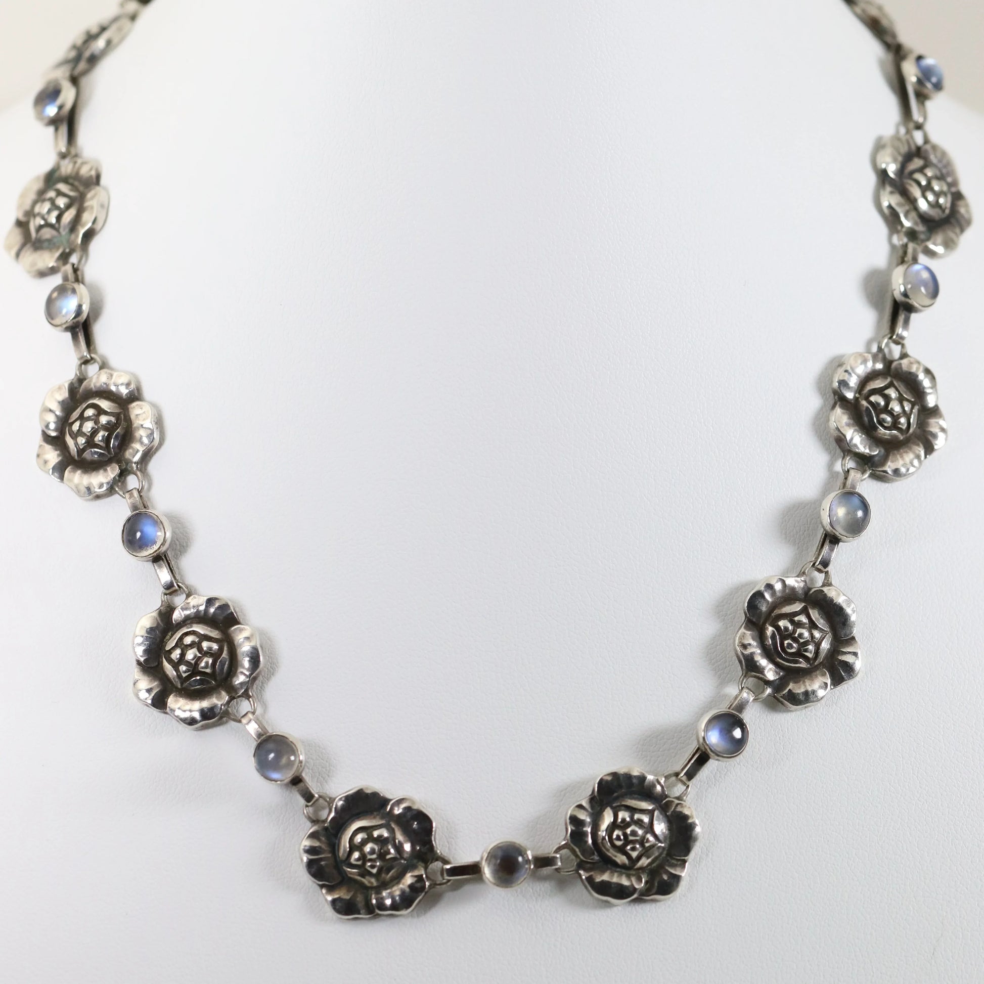 SOLD OUT: Georg Jensen Jewelry | Moonstone Art Nouveau Silver Vintage Necklace 5 - Carmel Fine Silver Jewelry