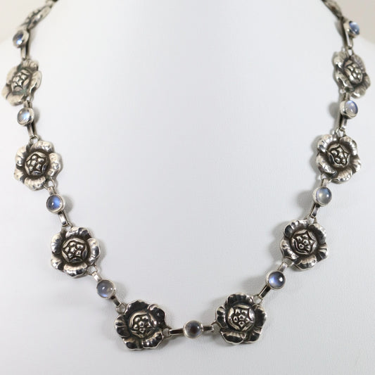 SOLD OUT: Georg Jensen Jewelry | Moonstone Art Nouveau Silver Vintage Necklace 5 - Carmel Fine Silver Jewelry