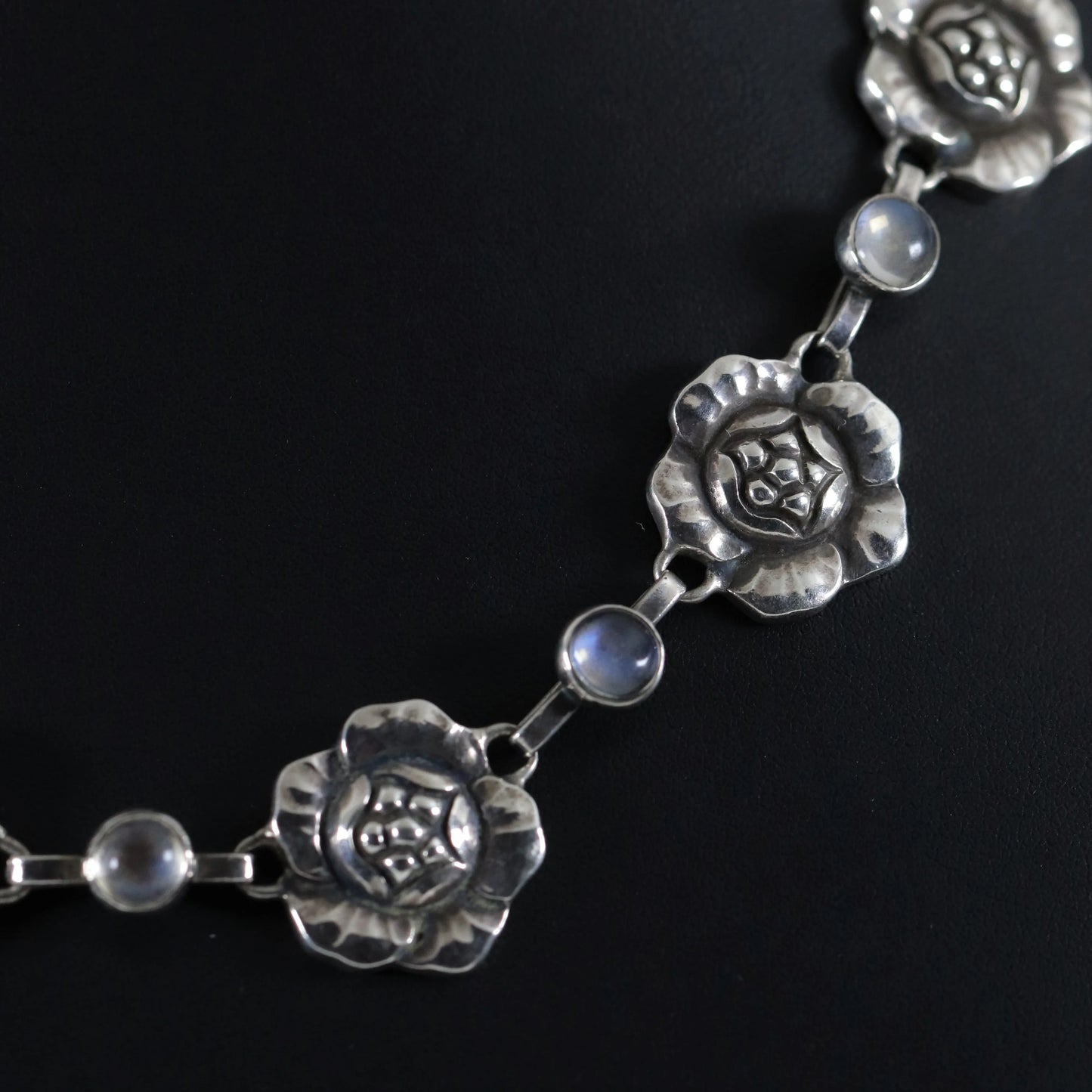 SOLD OUT: Georg Jensen Jewelry | Moonstone Art Nouveau Silver Vintage Necklace 5 - Carmel Fine Silver Jewelry