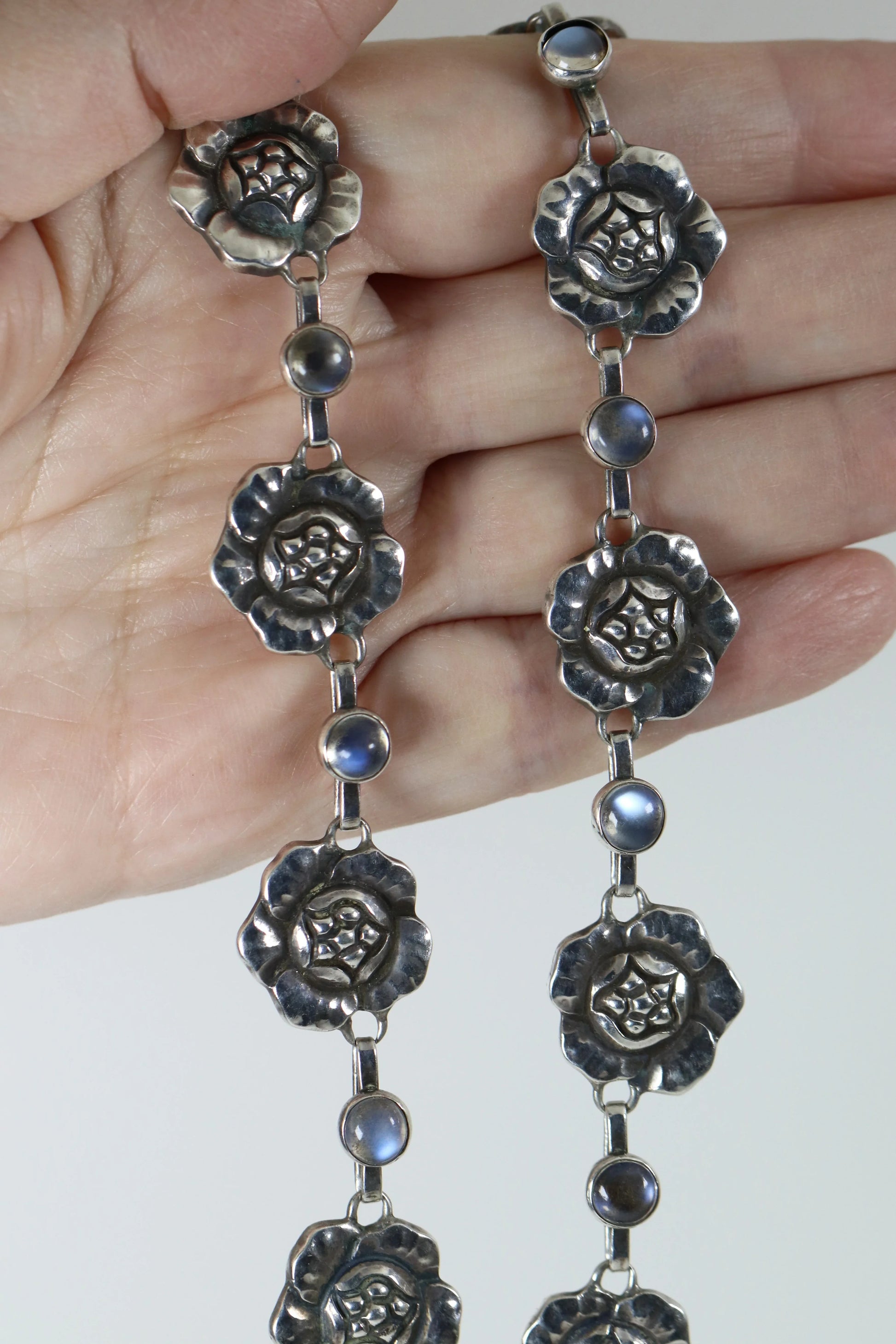 SOLD OUT: Georg Jensen Jewelry | Moonstone Art Nouveau Silver Vintage Necklace 5 - Carmel Fine Silver Jewelry