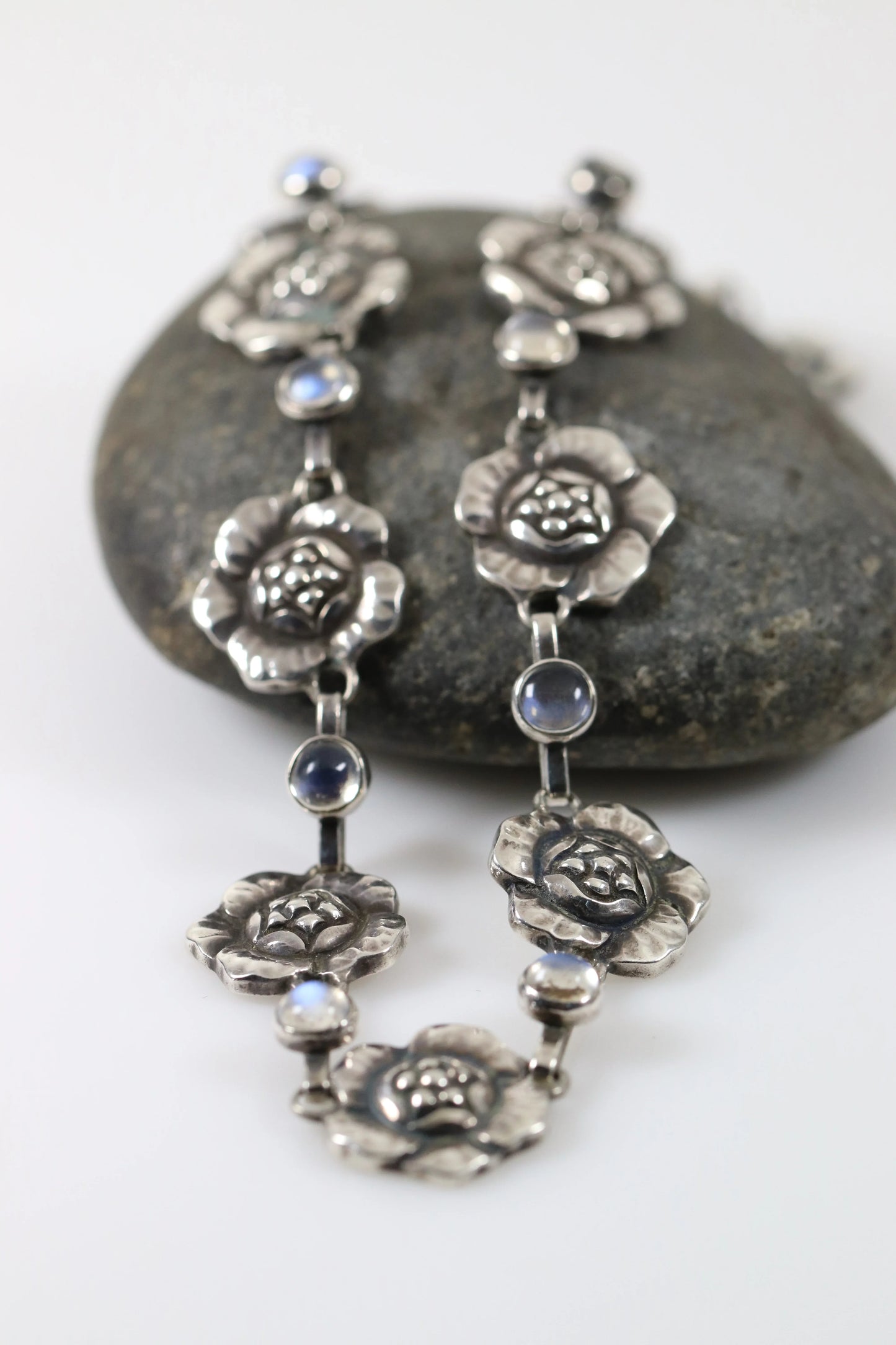 SOLD OUT: Georg Jensen Jewelry | Moonstone Art Nouveau Silver Vintage Necklace 5 - Carmel Fine Silver Jewelry