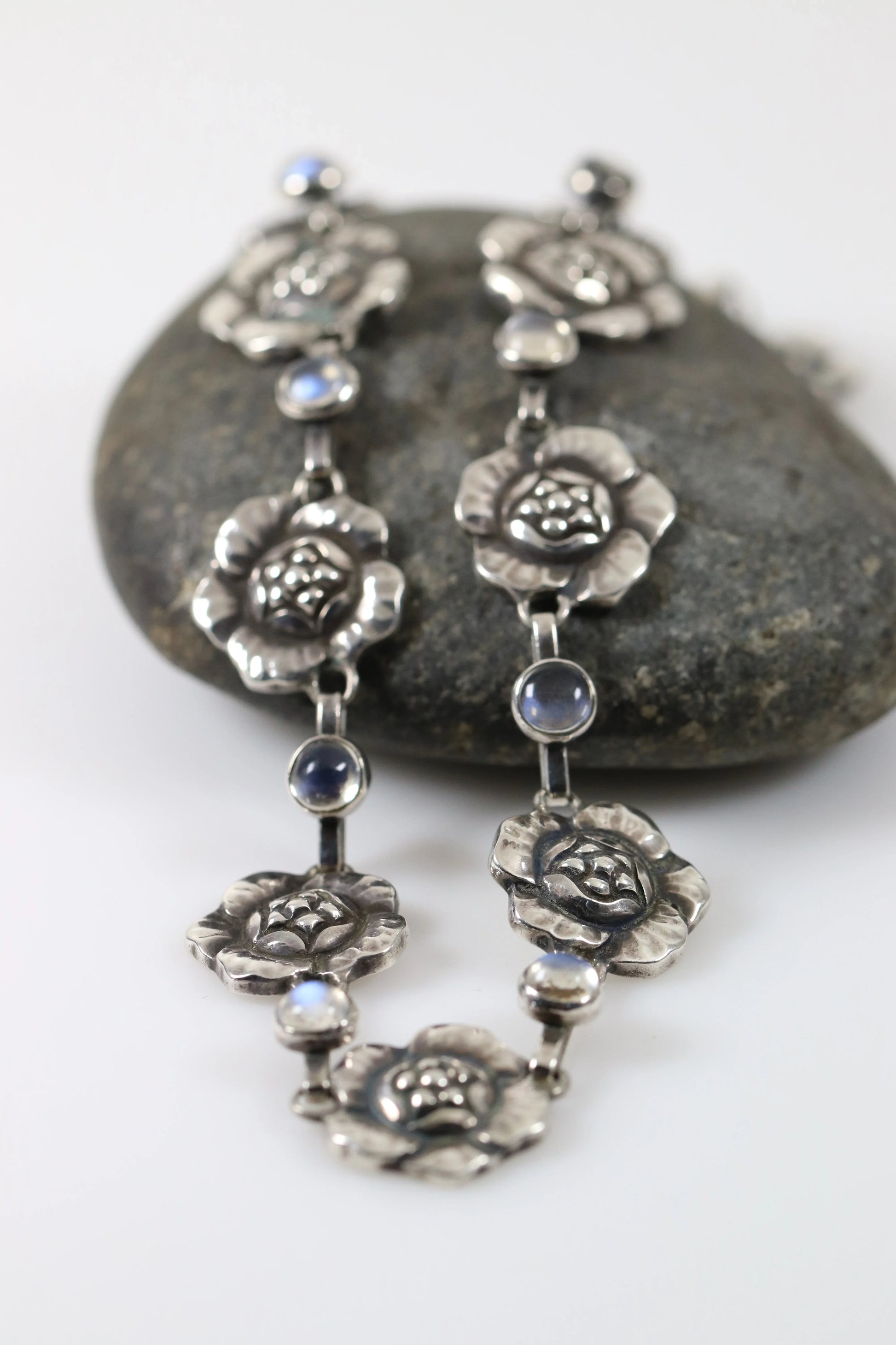 SOLD OUT: Georg Jensen Jewelry | Moonstone Art Nouveau Silver Vintage Necklace 5 - Carmel Fine Silver Jewelry