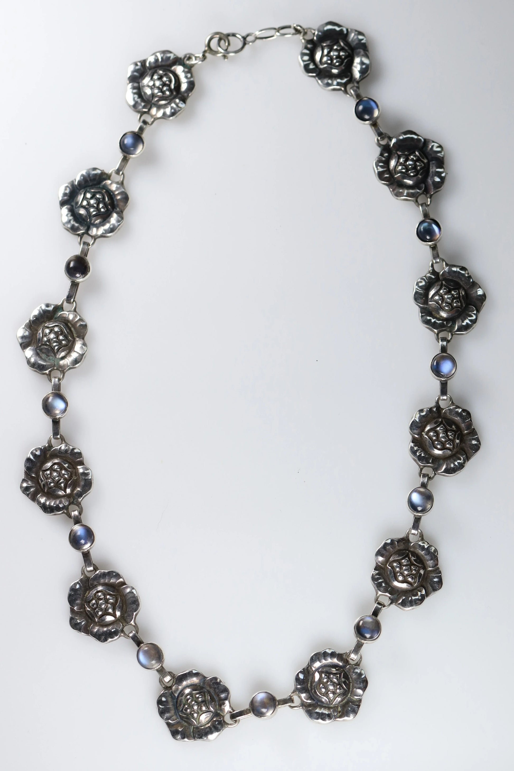 SOLD OUT: Georg Jensen Jewelry | Moonstone Art Nouveau Silver Vintage Necklace 5 - Carmel Fine Silver Jewelry
