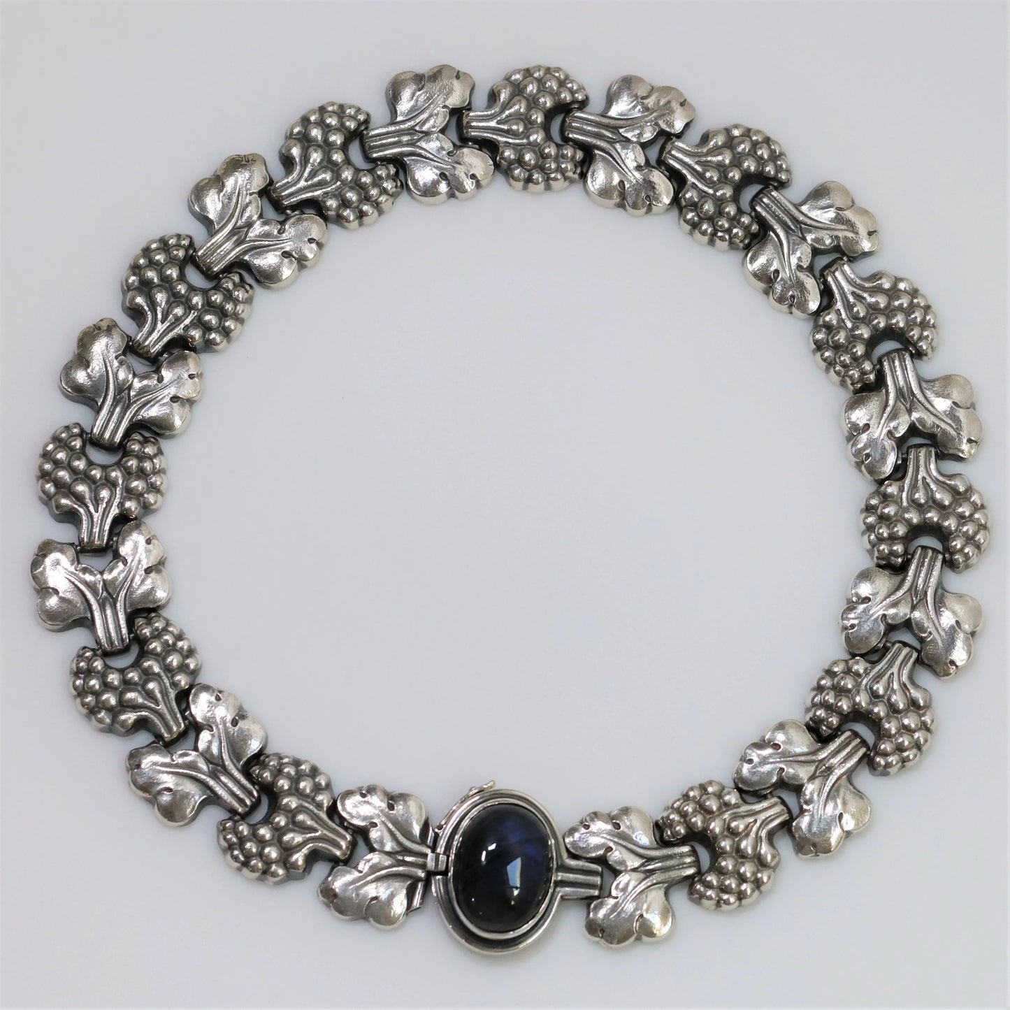 SOLD OUT: Georg Jensen Jewelry | Paris Labradorite Art Deco Silver Vintage Necklace 30 - Carmel Fine Silver Jewelry