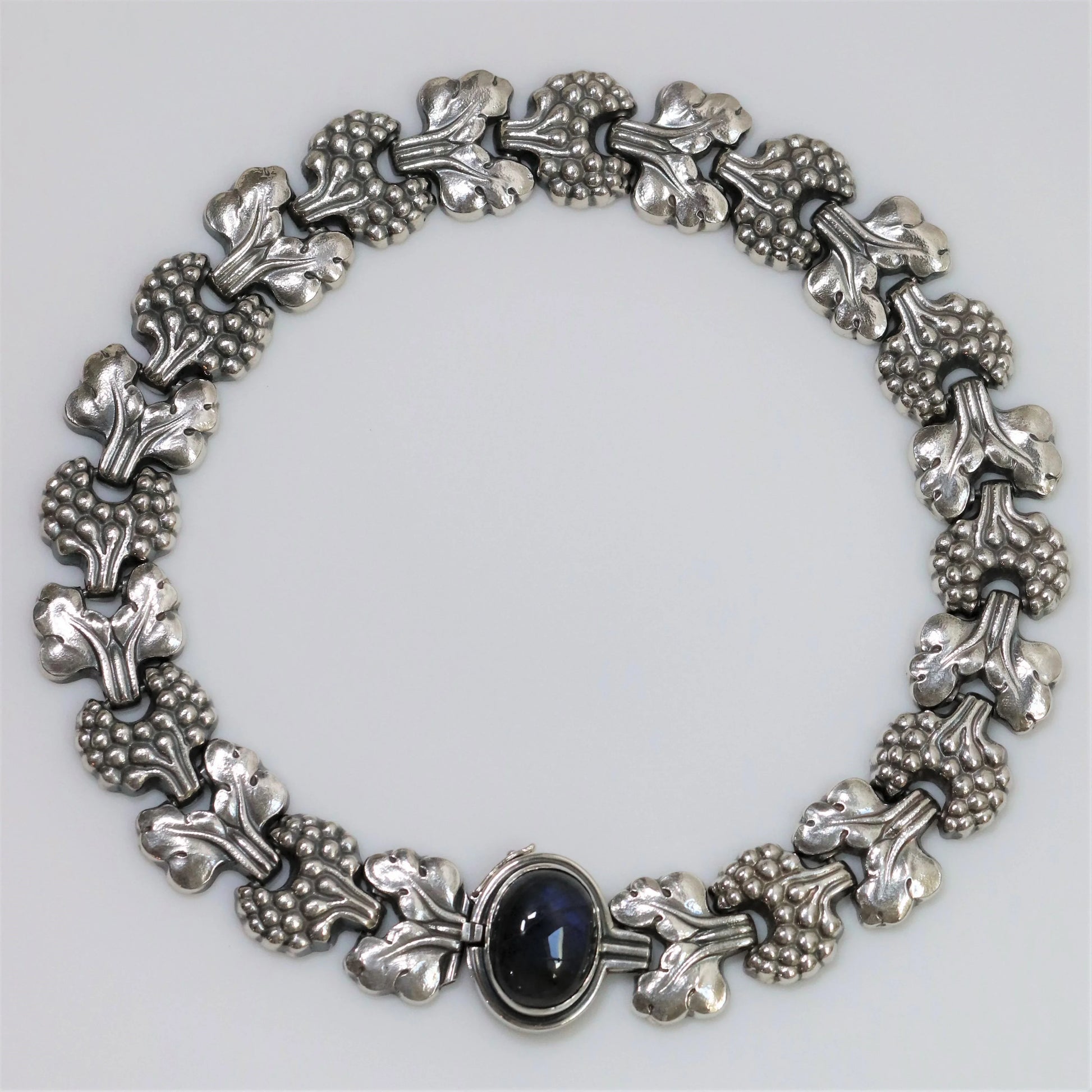 SOLD OUT: Georg Jensen Jewelry | Paris Labradorite Art Deco Silver Vintage Necklace 30 - Carmel Fine Silver Jewelry