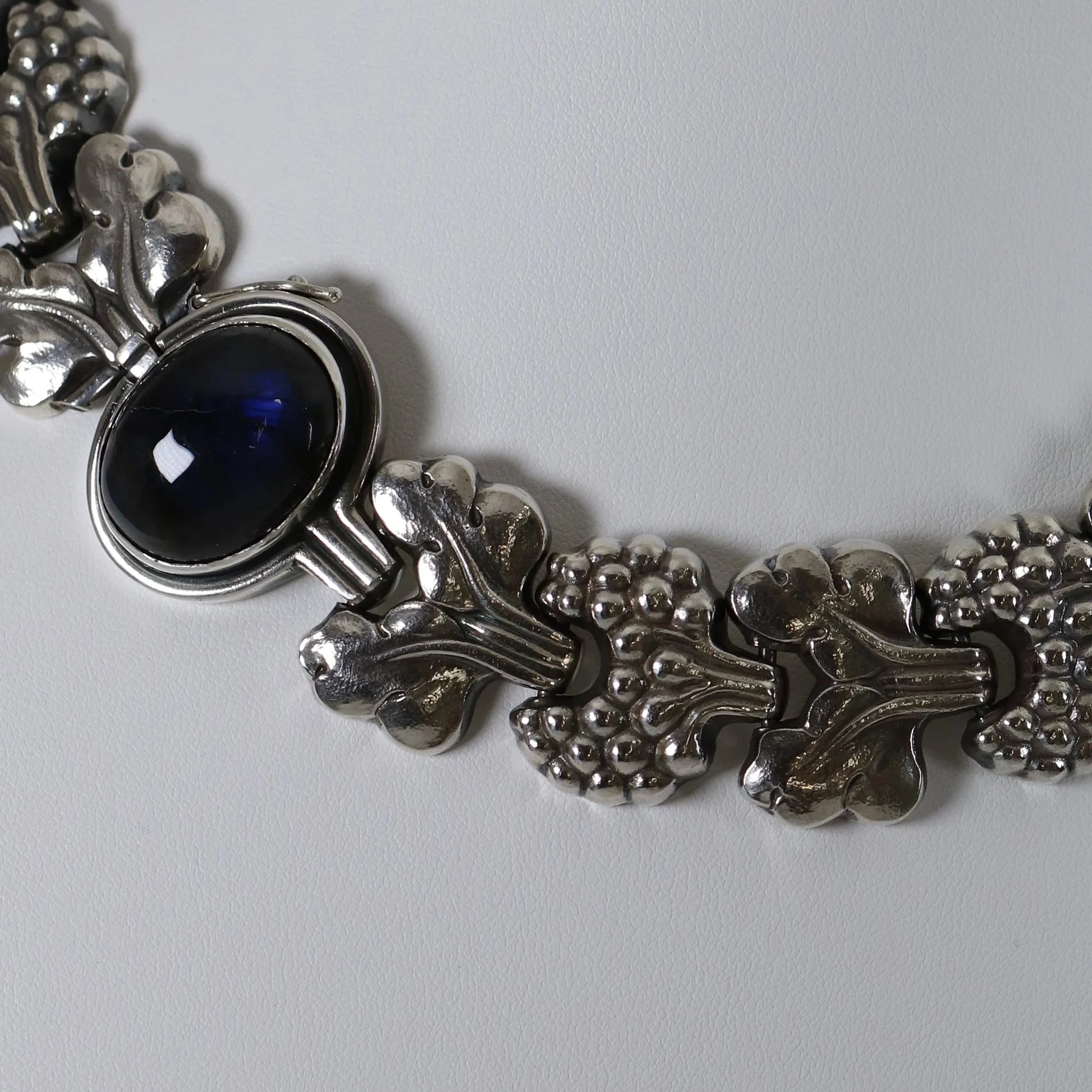 SOLD OUT: Georg Jensen Jewelry | Paris Labradorite Art Deco Silver Vintage Necklace 30 - Carmel Fine Silver Jewelry