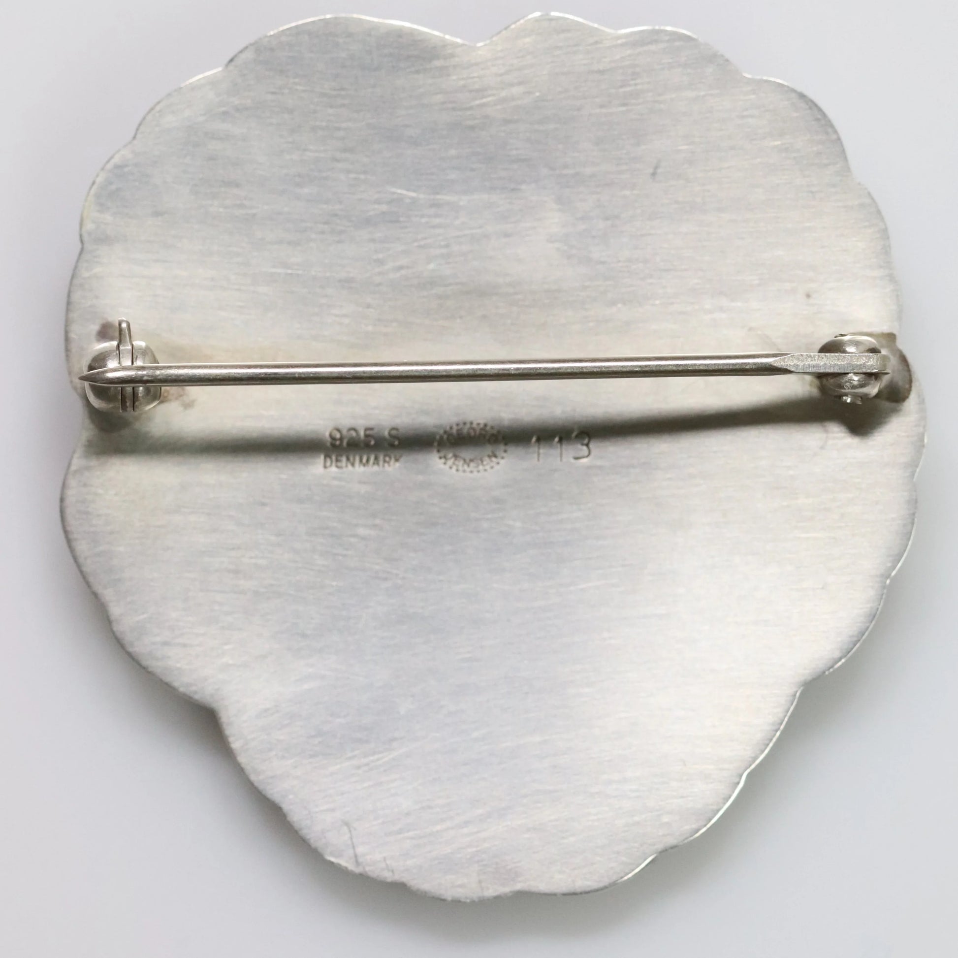 SOLD OUT: Georg Jensen Jewelry | Pink Moonstone Pansy Art Nouveau Silver Vintage Brooch 113 - Carmel Fine Silver Jewelry