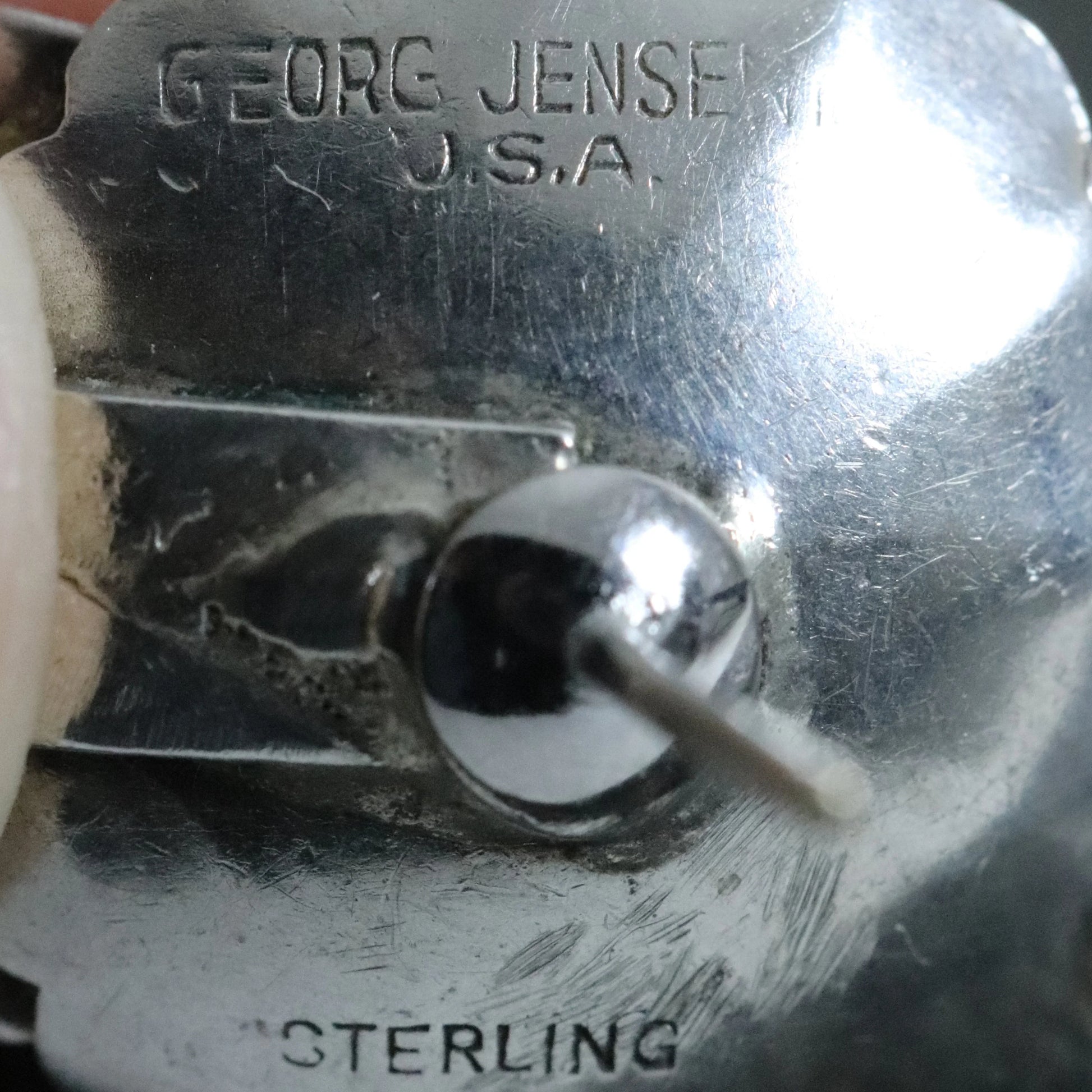 SOLD OUT: Georg Jensen La Paglia Heart and Shell Earrings | Vintage Sterling Silver | Mid-Century U.S.A. - Carmel Fine Silver Jewelry