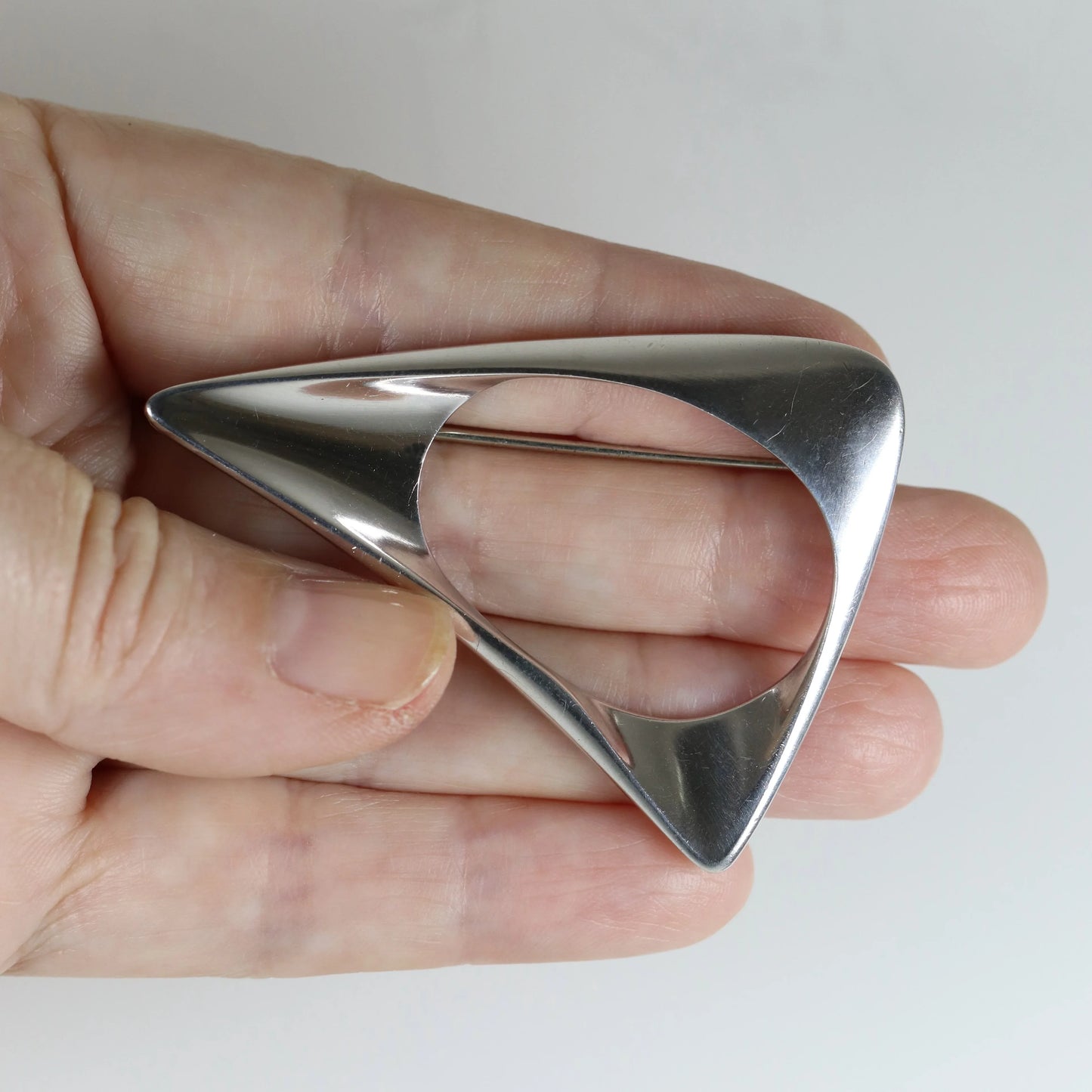 SOLD OUT: Georg Jensen Modernist Brooch 375 | Vintage Sterling Silver | Henning Koppel Pin - Carmel Fine Silver Jewelry