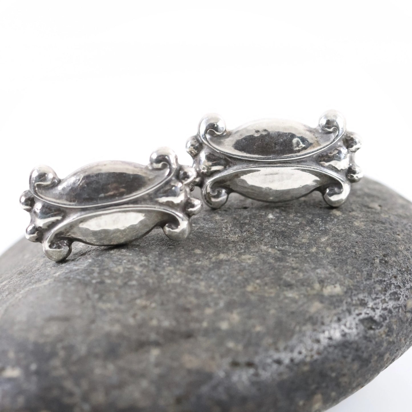 SOLD OUT: Georg Jensen Moonlight Blossom Earrings | Vintage Sterling Silver | Mid-Century USA - Carmel Fine Silver Jewelry