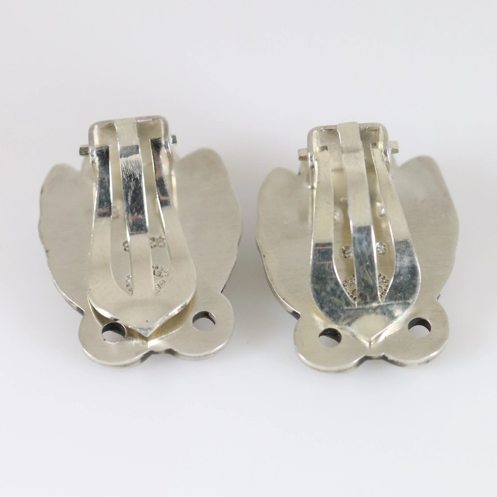SOLD OUT: Georg Jensen Moonstone Earrings 108 | Vintage Sterling Silver | Art Nouveau Denmark - Carmel Fine Silver Jewelry