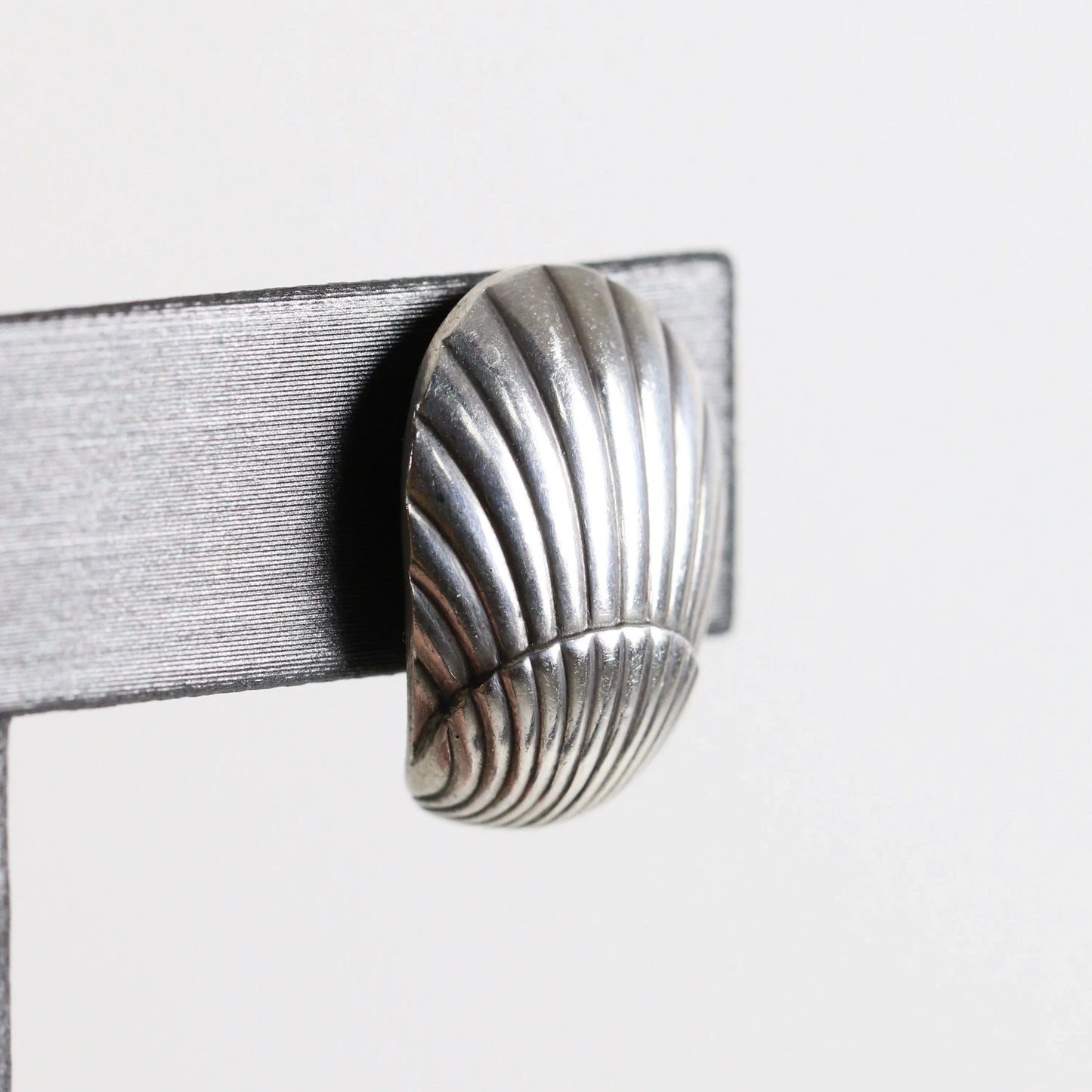 SOLD OUT: Georg Jensen Shell Earrings 90 | Vintage Sterling Silver | Arno Malinowski Mid-Century Denmark - Carmel Fine Silver Jewelry