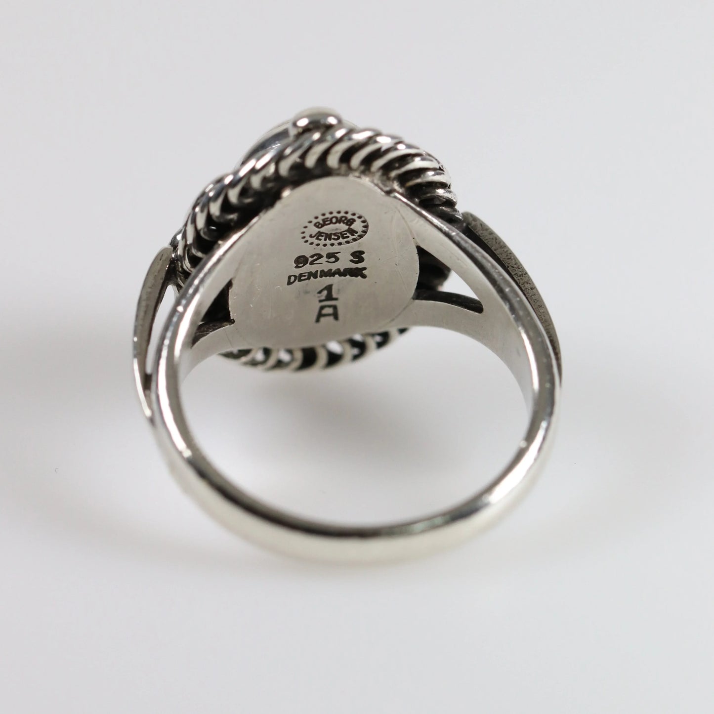 SOLD OUT: Georg Jensen Silver Cabochon Ring 1A - Size 6 1/2 | Vintage Sterling Silver | Art Nouveau Denmark - Carmel Fine Silver Jewelry