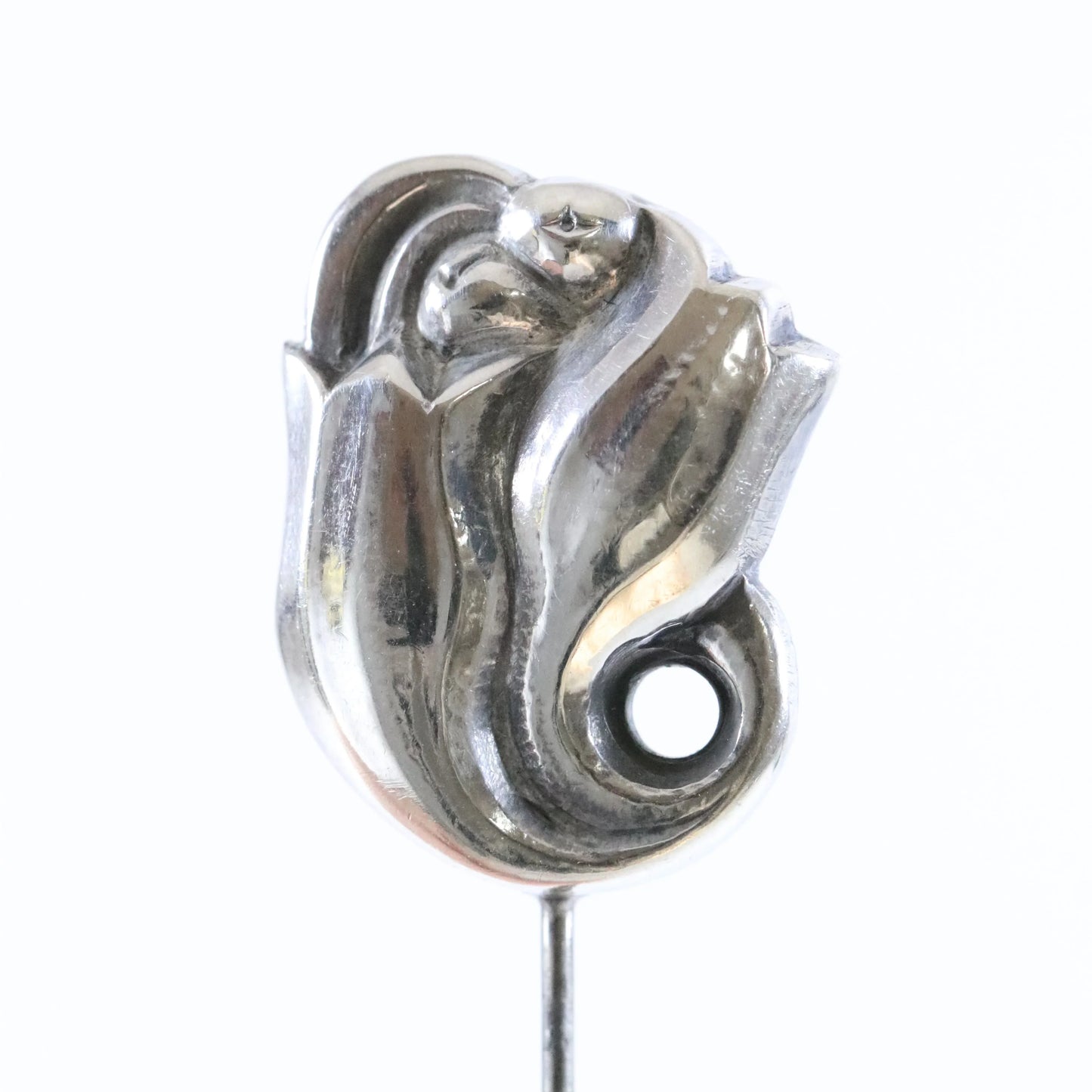 SOLD OUT: Georg Jensen Tulip Hat Pin | Vintage Sterling Silver | Mid-Century USA - Carmel Fine Silver Jewelry
